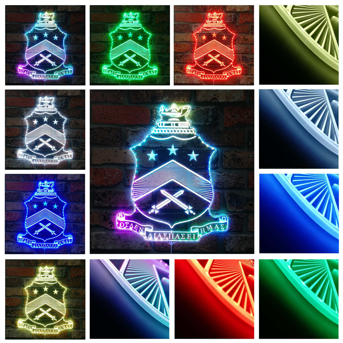 Pi Kappa Phi Fraternity Dynamic RGB Edge Lit LED Sign | PROLEDSIGN