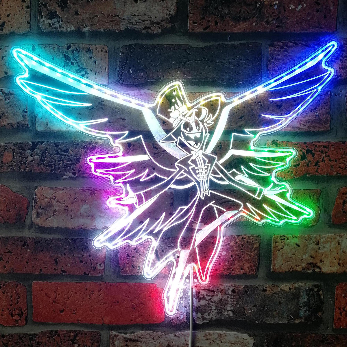 Lucifer Hazbin Hotel Dynamic Rgb Edge Lit Led Sign 