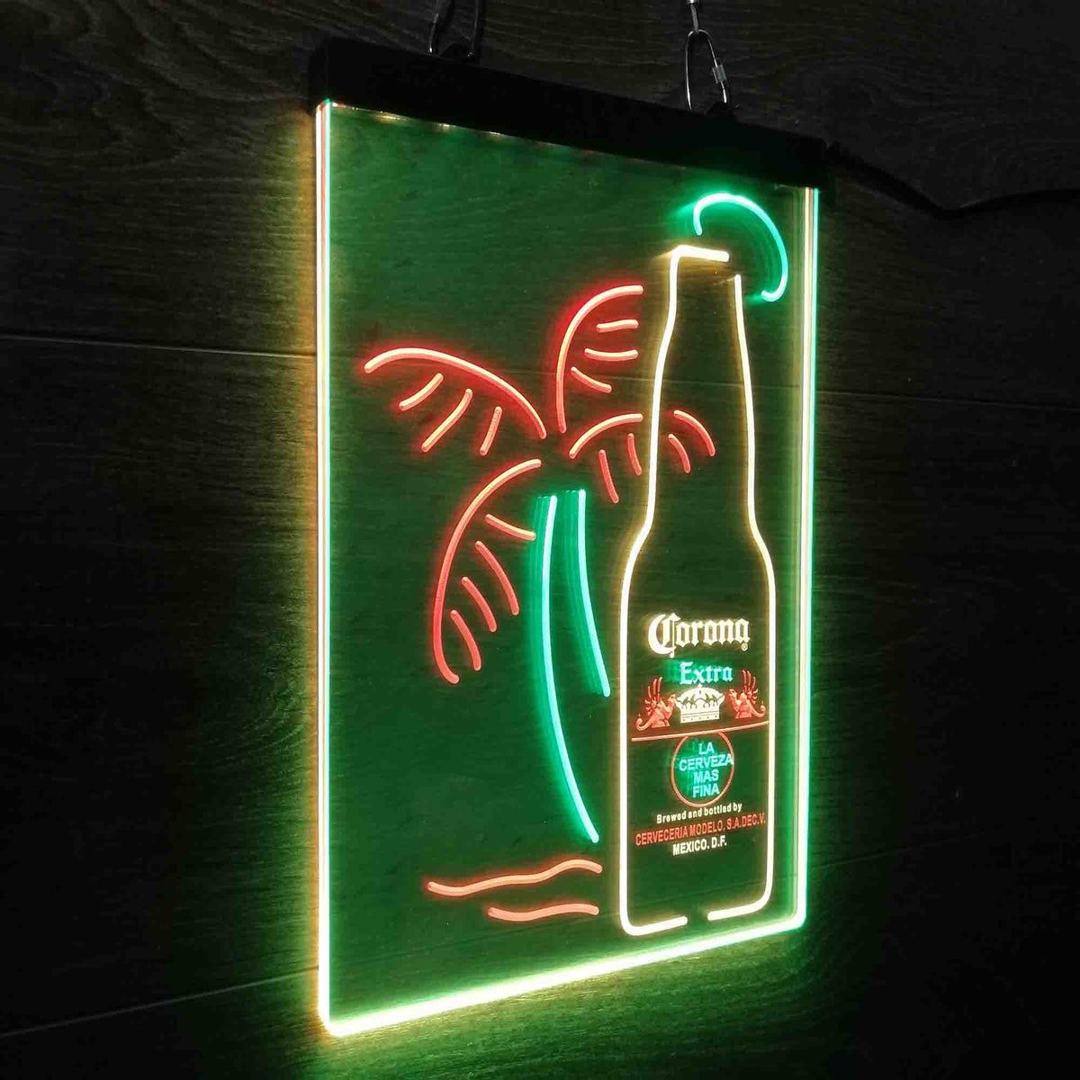 Corona Extra Bottle Palm Tree Neon LED Sign For Sale | LEDLABCAVE