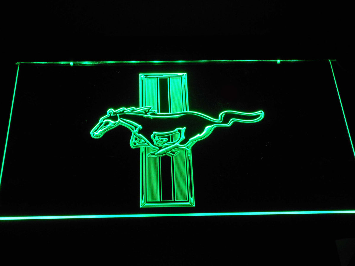 Ford Mustang Bars Logo Neon Sign - LED LAB CAVE