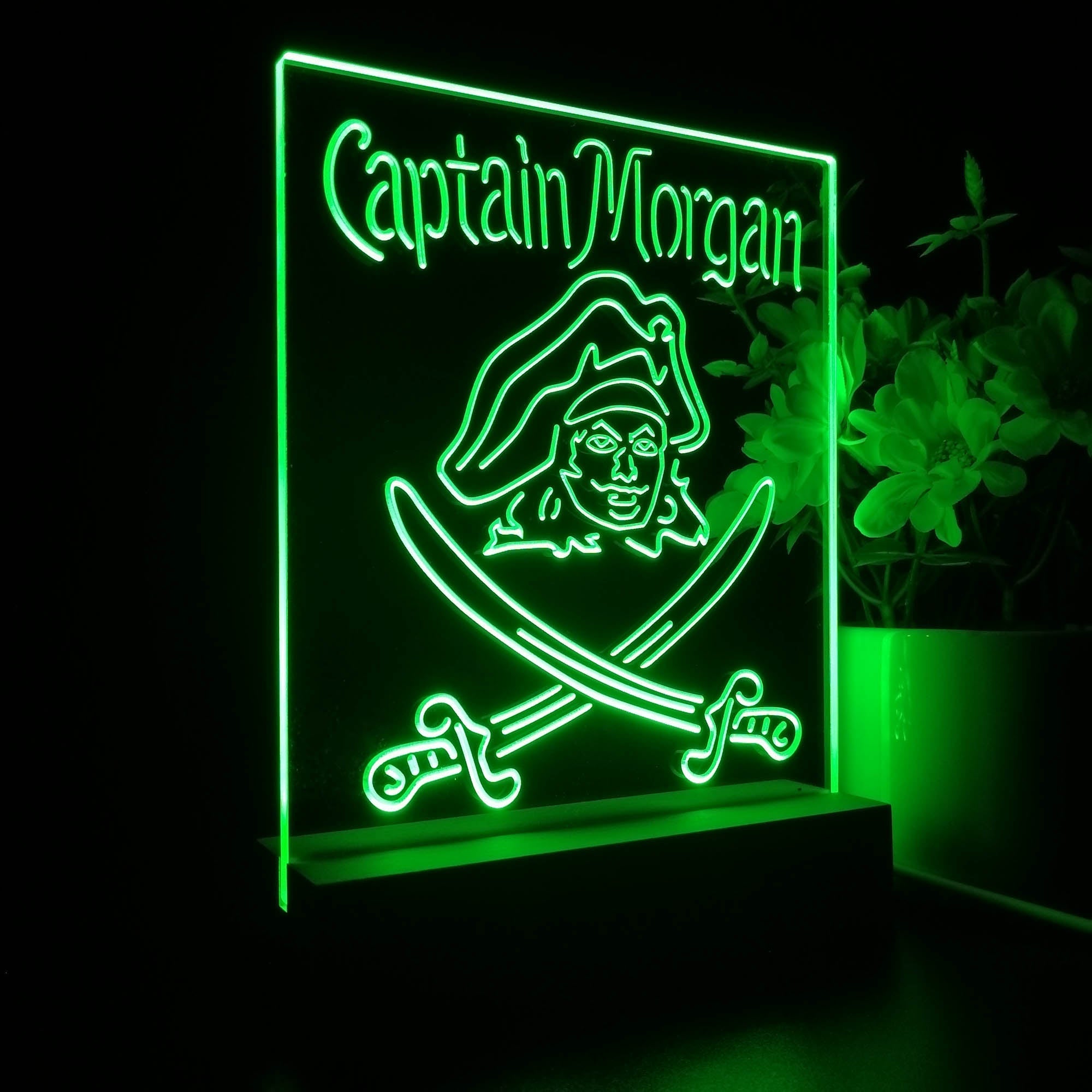 Captain Morgan Rum Bar 3D LED Illusion Night Light Table Lamp