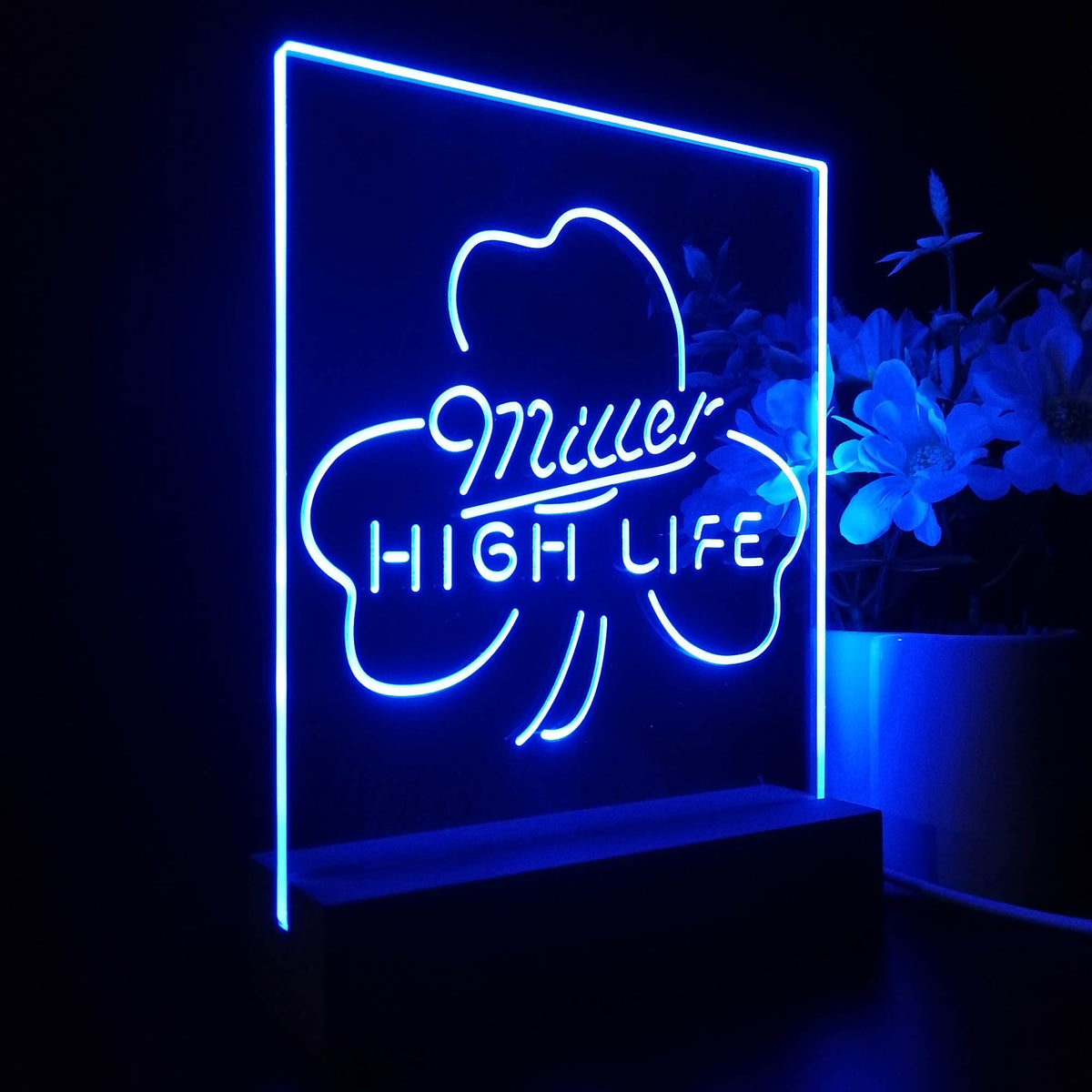 Miller High Life Shamrock 3D LED Optical Illusion Night Light LED LAB