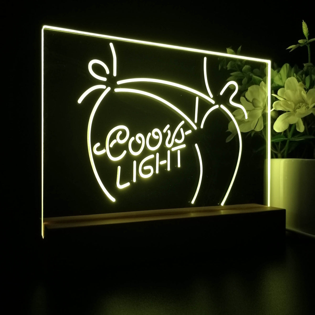 Coors Lite Bikini Girl Beach 3D LED Optical Illusion Night Light LED