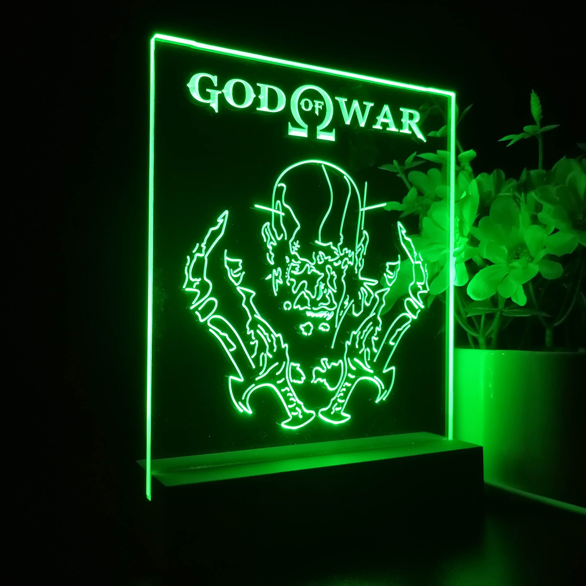 God of War 3D Neon LED Night Light Sign Table Lamp