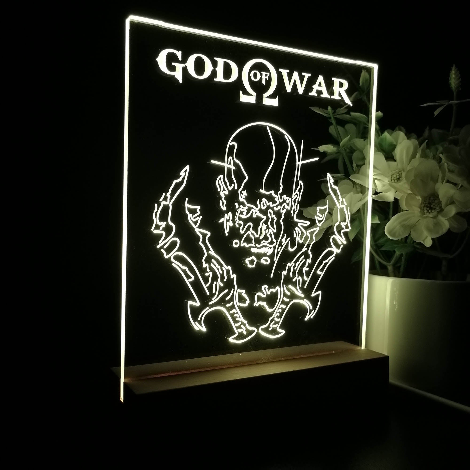 God of War 3D Neon LED Night Light Sign Table Lamp