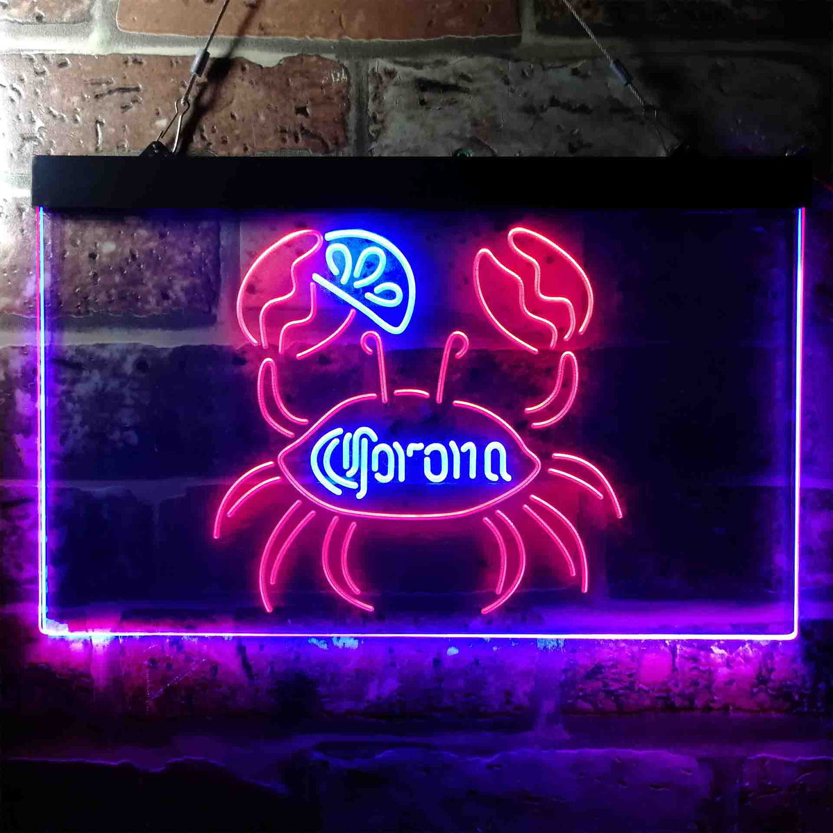 Corona Crab Lime Lemon Beer Neon Sign - LED LAB CAVE