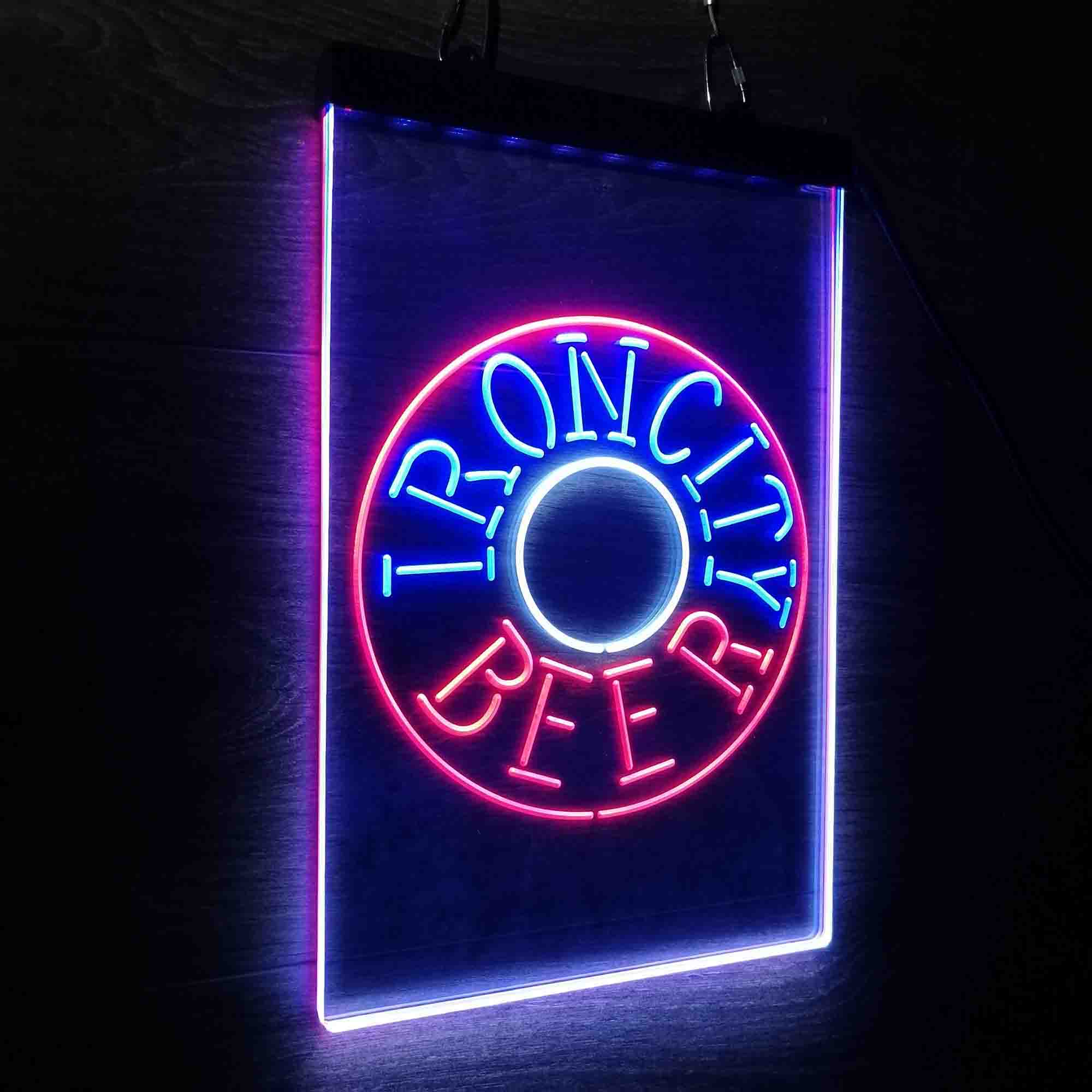 Iron City Beer Neon 3-Color LED Sign