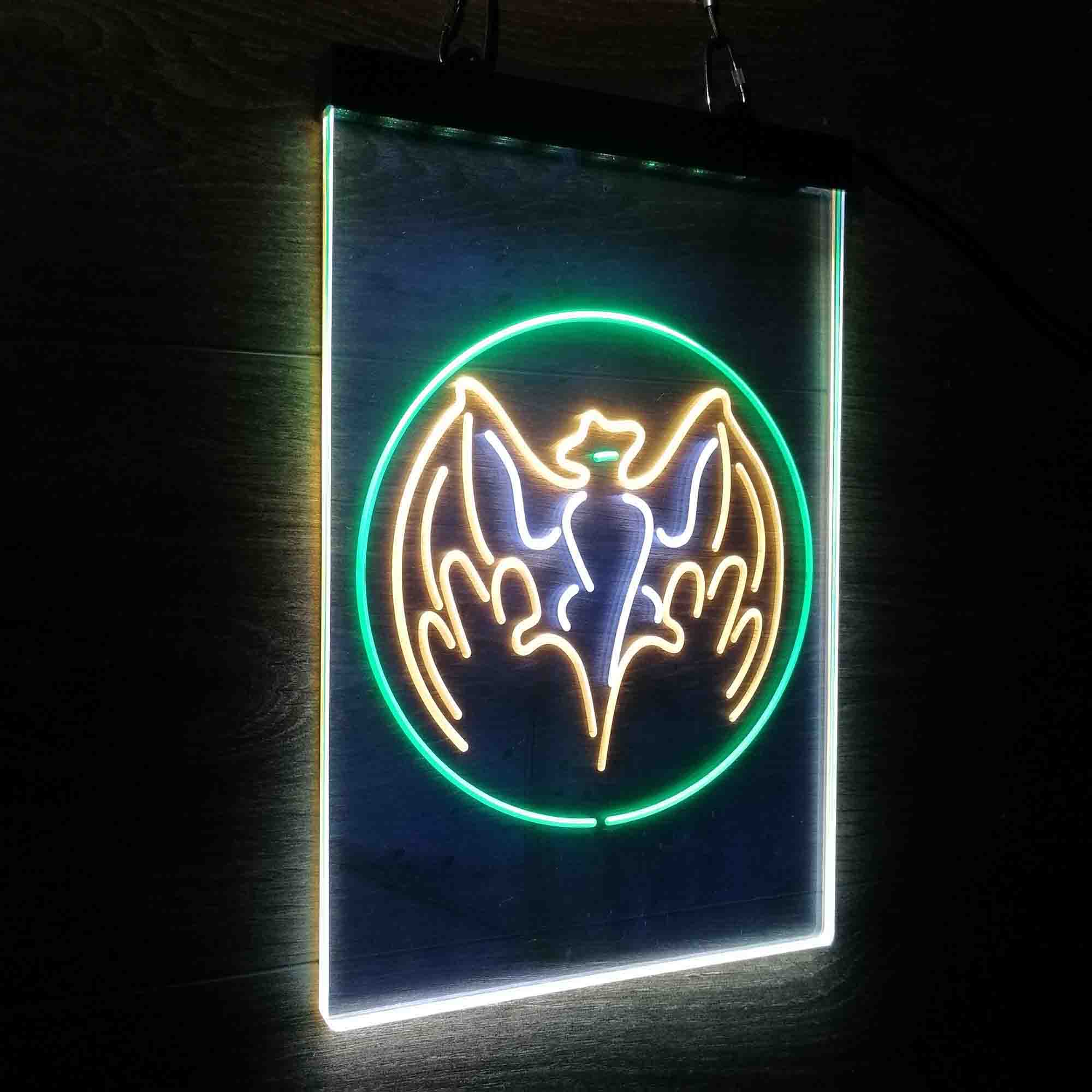 Bacardi Bat Beer Bar Neon 3-Color LED Sign