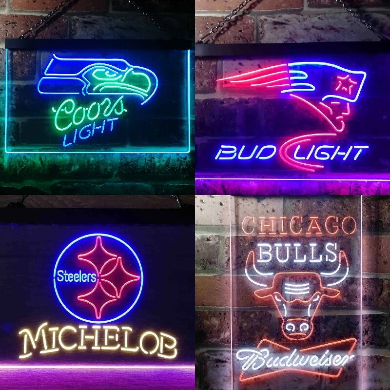 coors light beer nfl football helmet neon bar sign Custom Sport Team Logo Fjallraven Kanken Laptop 13