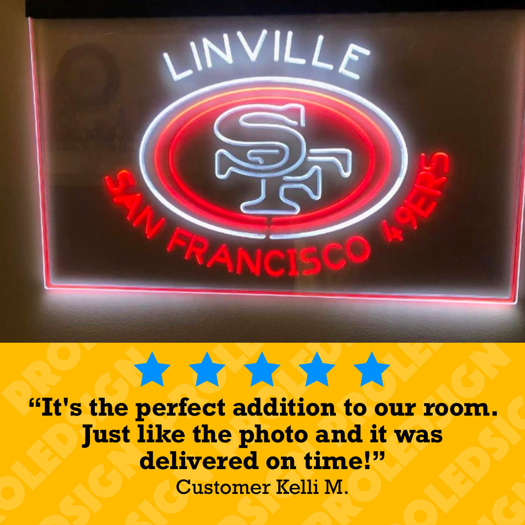 Personalized San Francisco 49ers Neon LED Light Sign