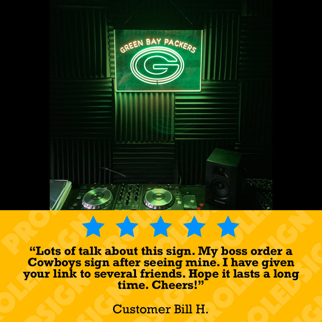 Green Bay Packers Neon Light Led Light Sign