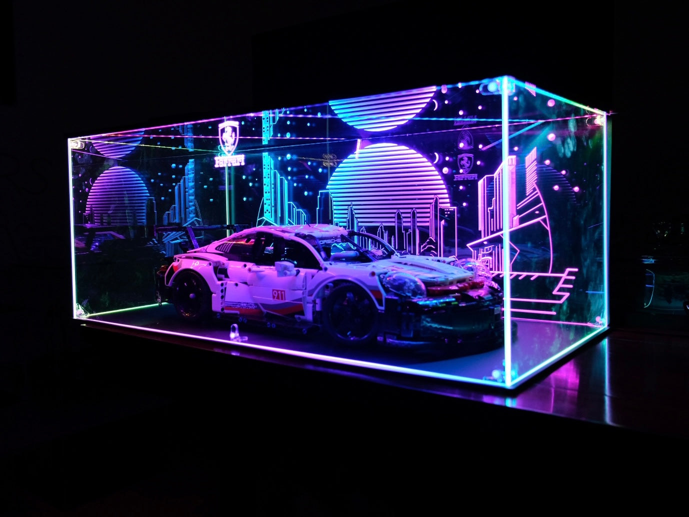 LED Acrylic Display Case For LEGO® Technic™ 42096, 10295, 42115, 42083, 42123