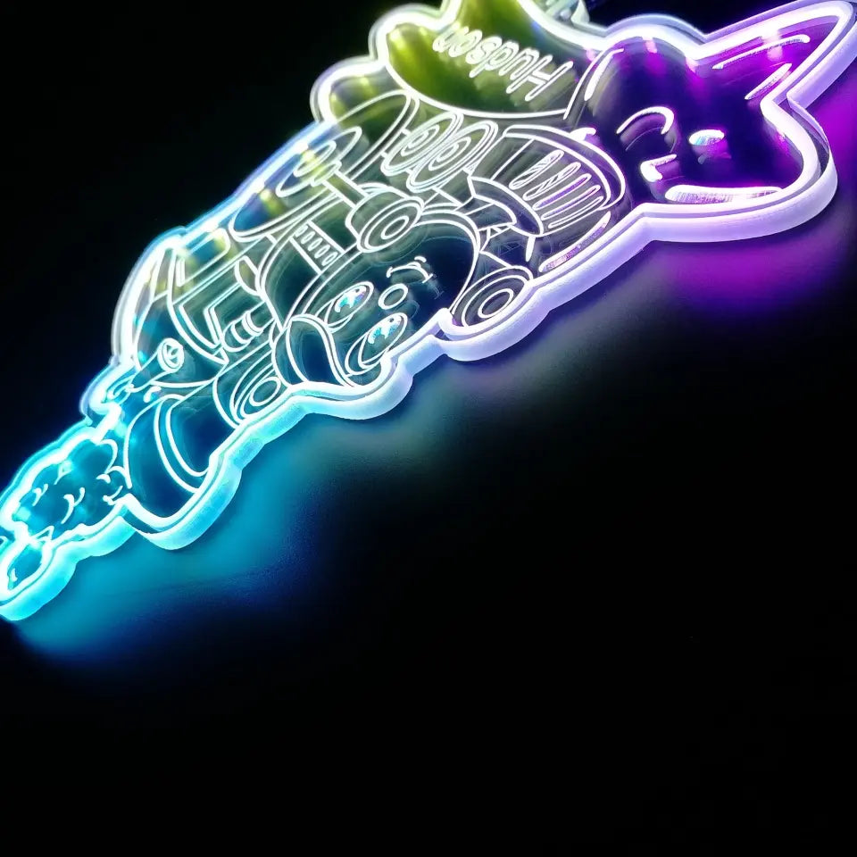 Personalized Train RGB Dynamic Glam LED Sign