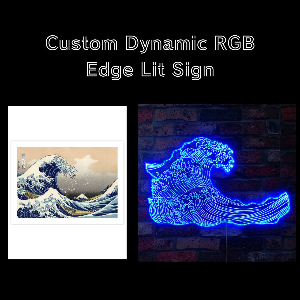 Custom Create Your Own Dynamic RGB Edge Lit LED Sign | ledlabcave