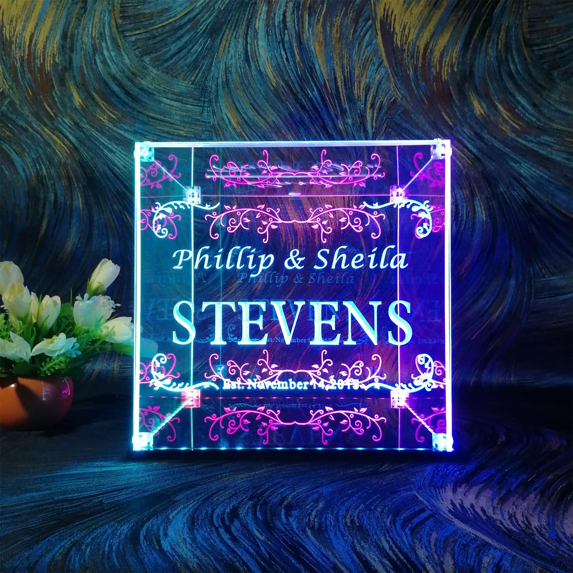 Personalized Wedding Card LED Lighting Box, Wedding Envelope Box, Wedding Gifts Décor