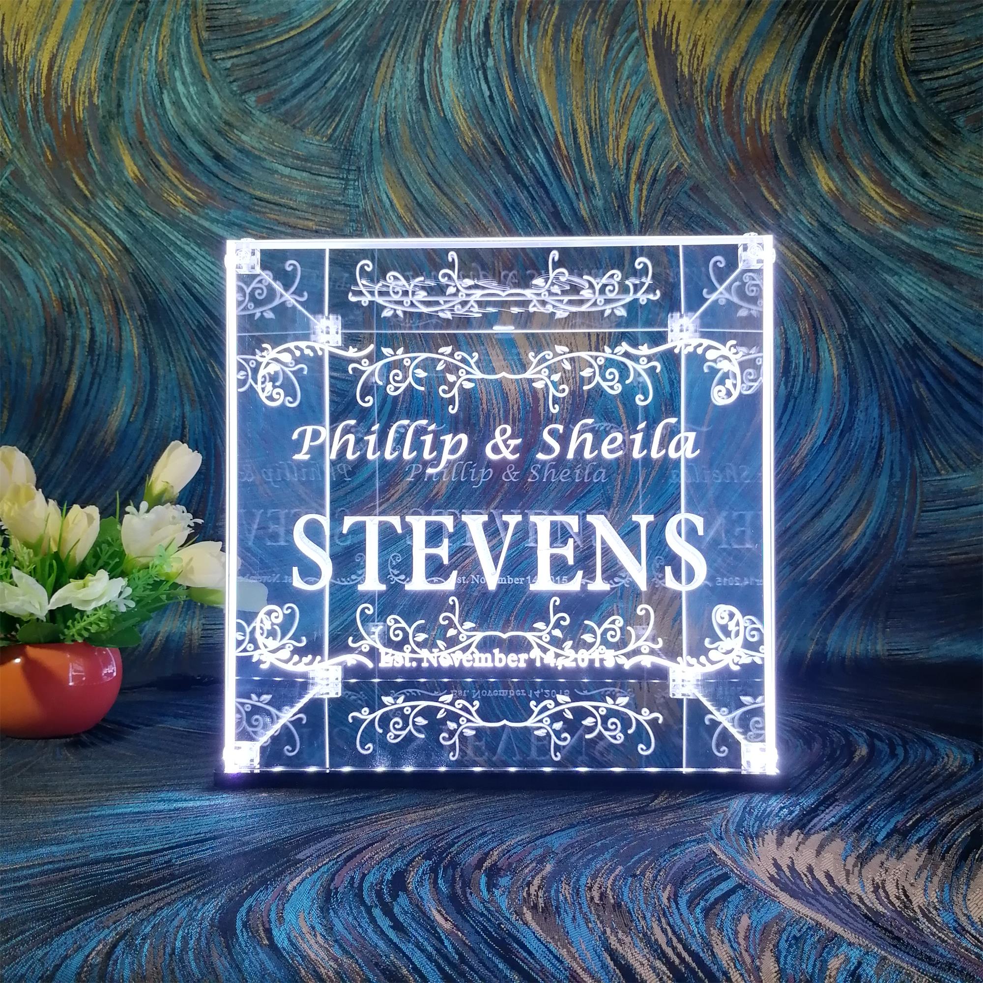 Personalized Wedding Card LED Lighting Box, Wedding Envelope Box, Wedding Gifts Décor