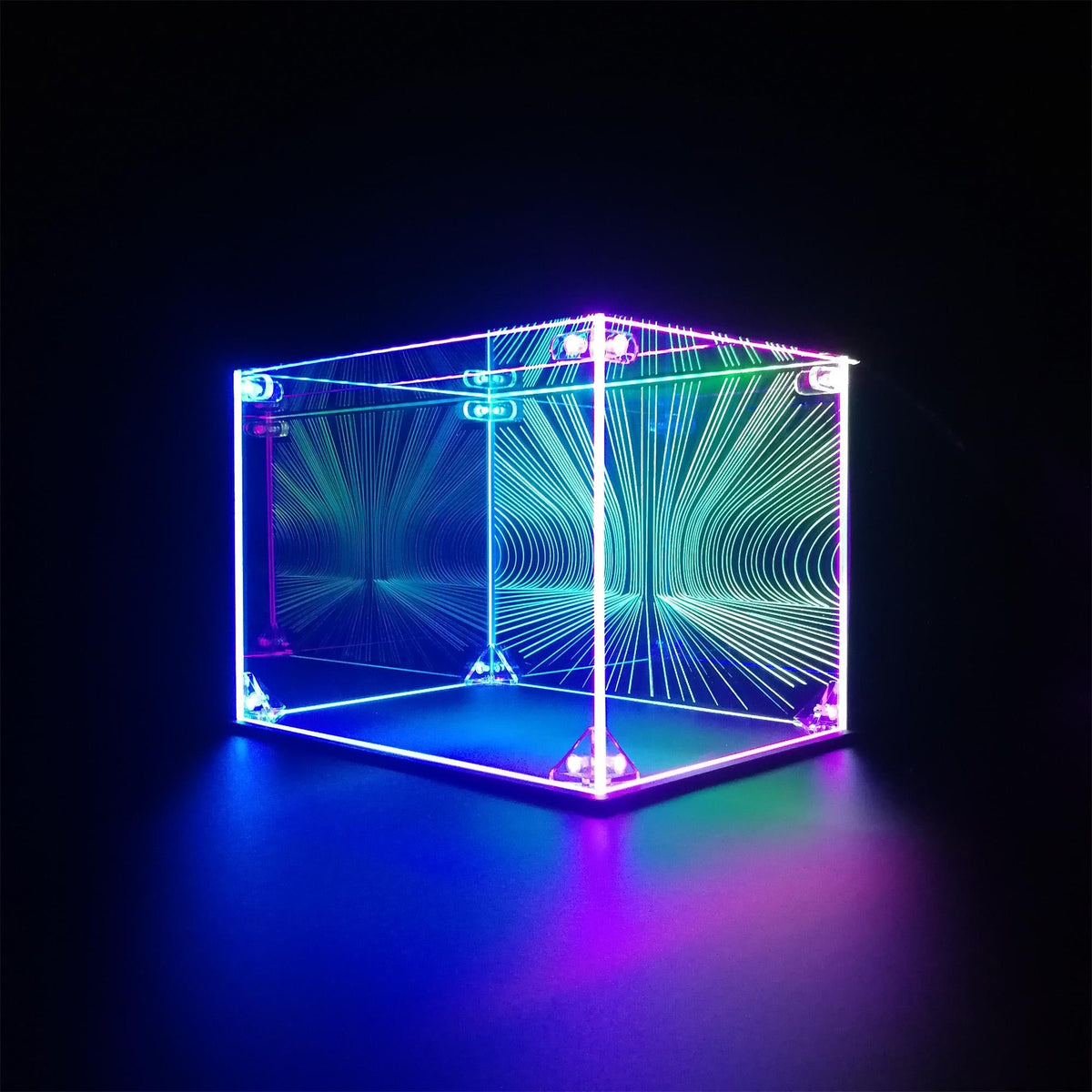 Minimalism Geometric Art LED Display Case | LED LAB CAVE