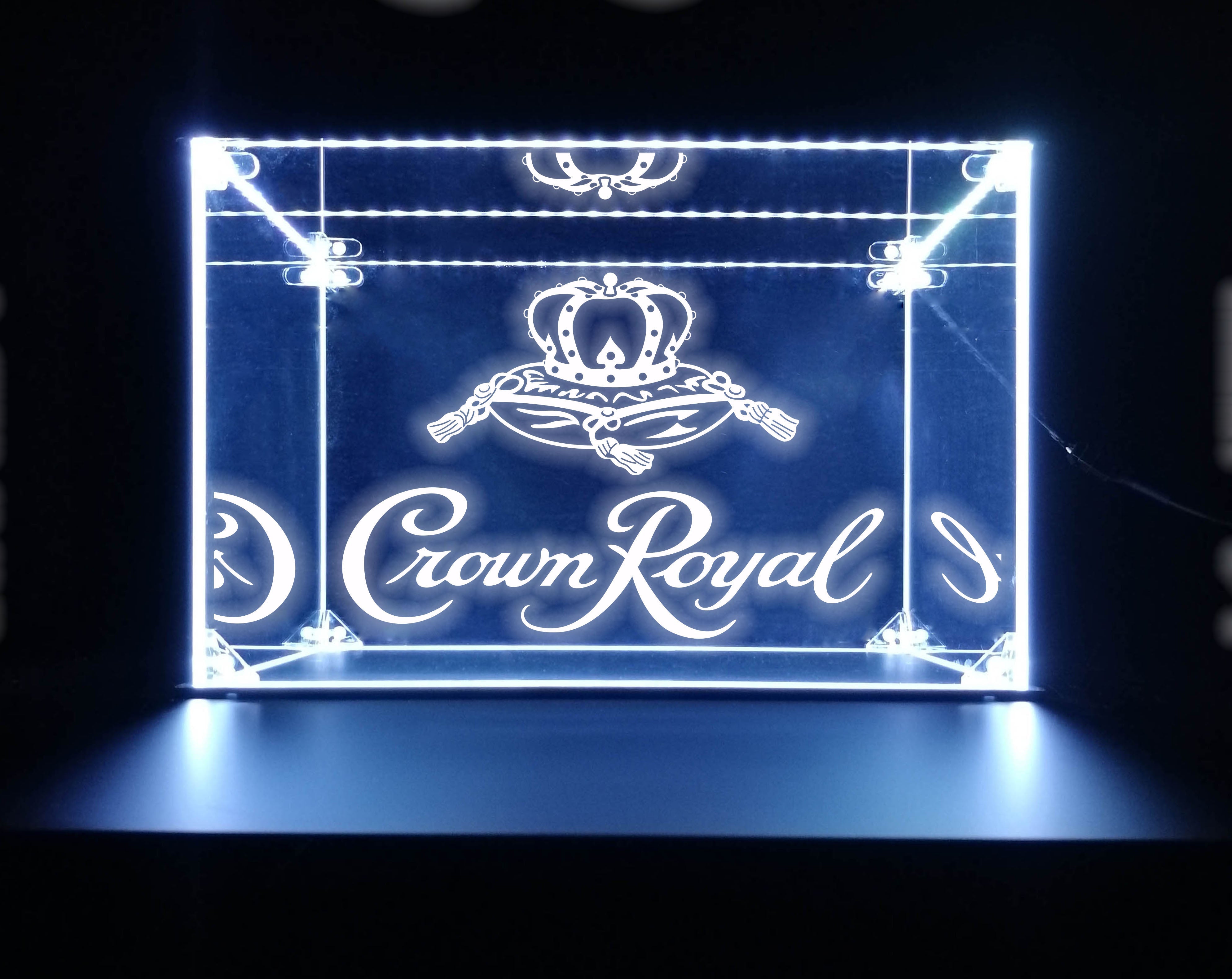 LED Display Case For Crown Royal Bar Liquor Bottles