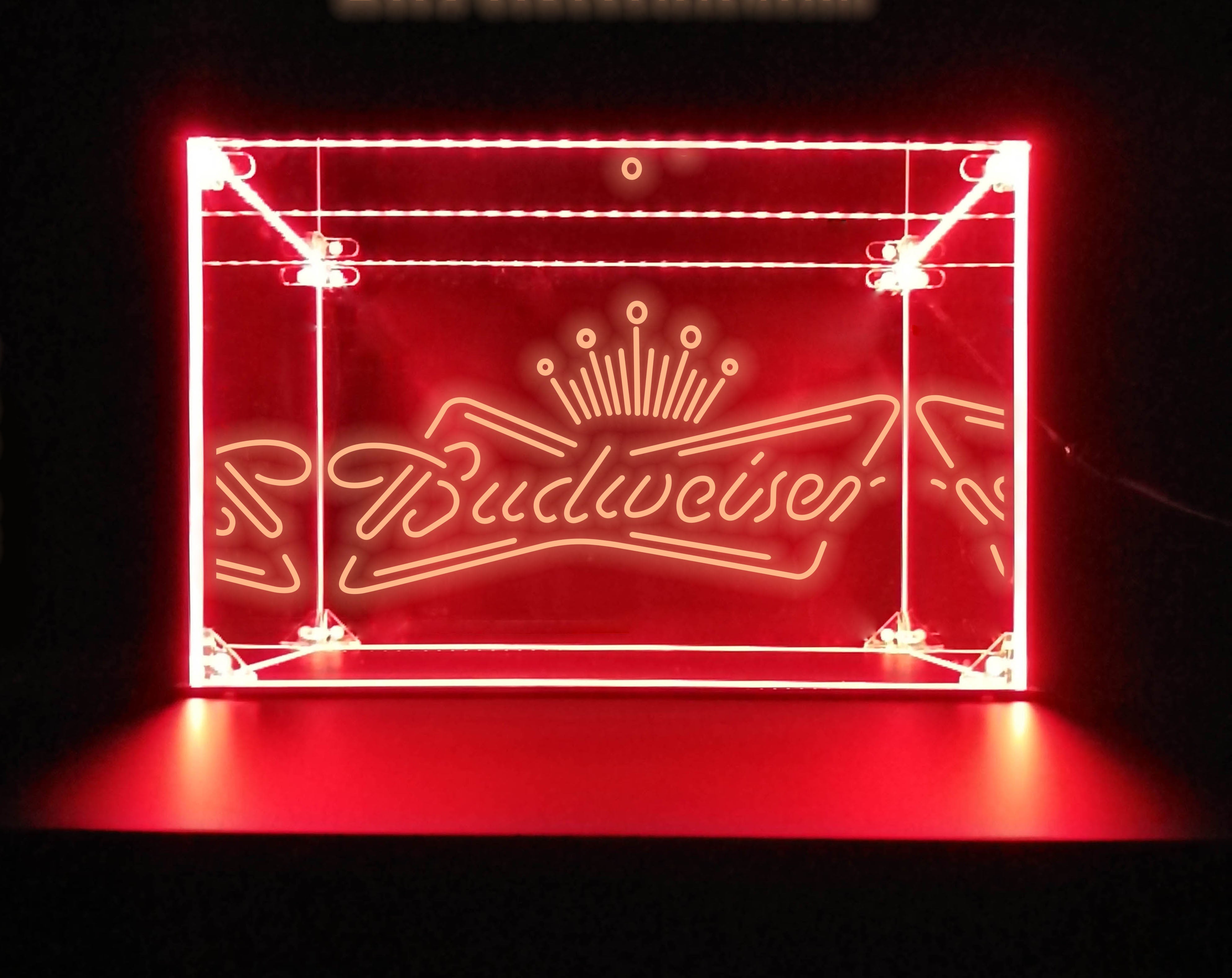 LED Display Case For Budweiser Bar Liquor Bottles