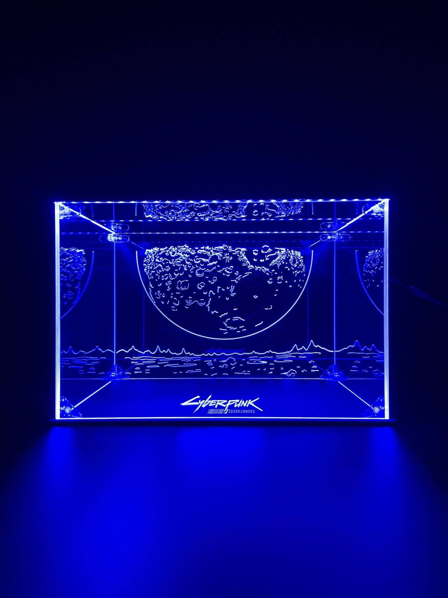 LED Display Case for Funko Pop Cyberpunk Edgerunners Lucy & David Figures