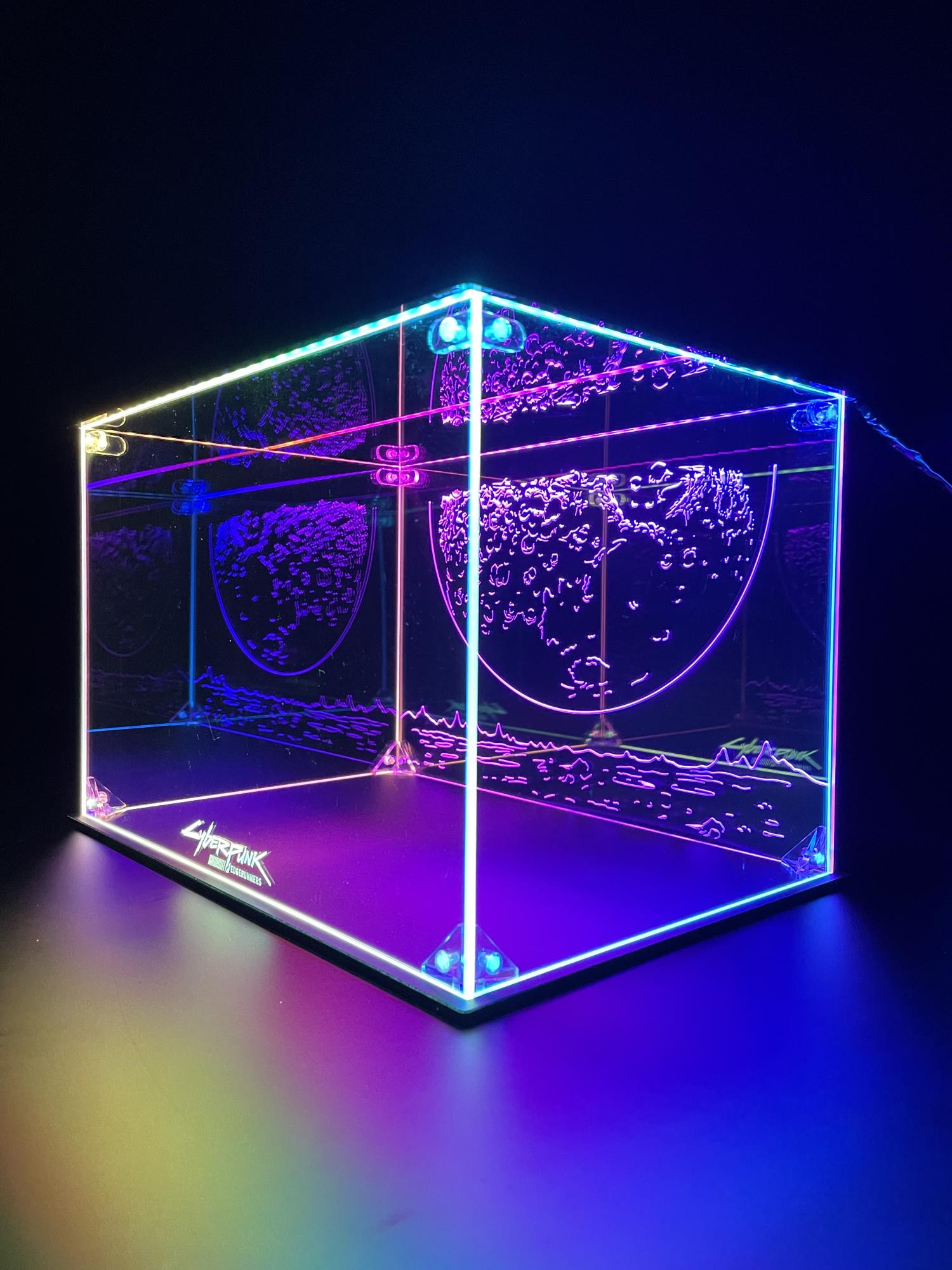 LED Display Case for Funko Pop Cyberpunk Edgerunners Lucy & David Figures