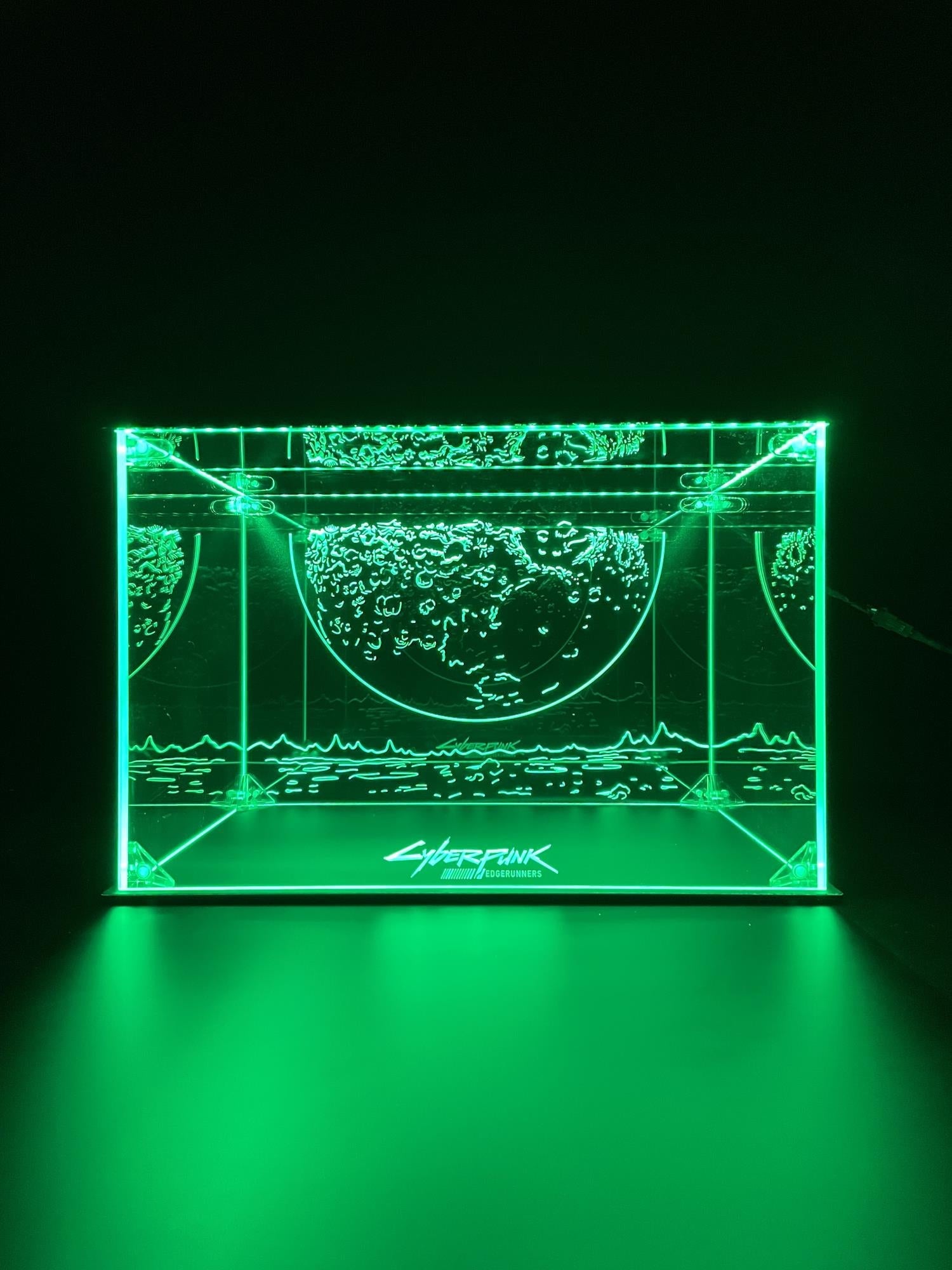 LED Display Case for Funko Pop Cyberpunk Edgerunners Lucy & David Figures