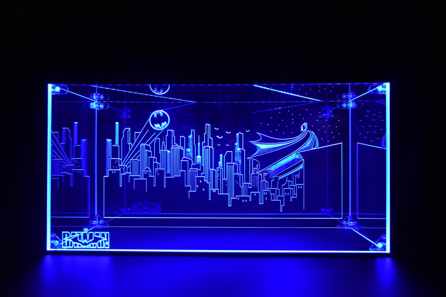 RGB Light Acrylic Display Case For LEGO Batman Mobile