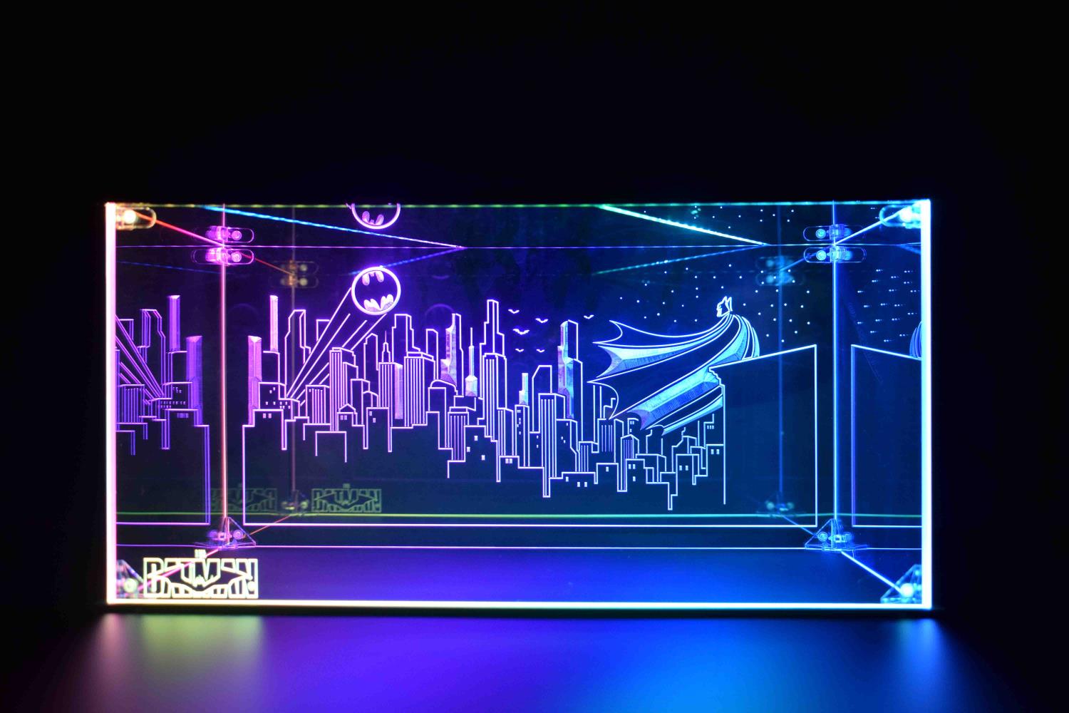 RGB Light Acrylic Display Case For LEGO Batman Mobile