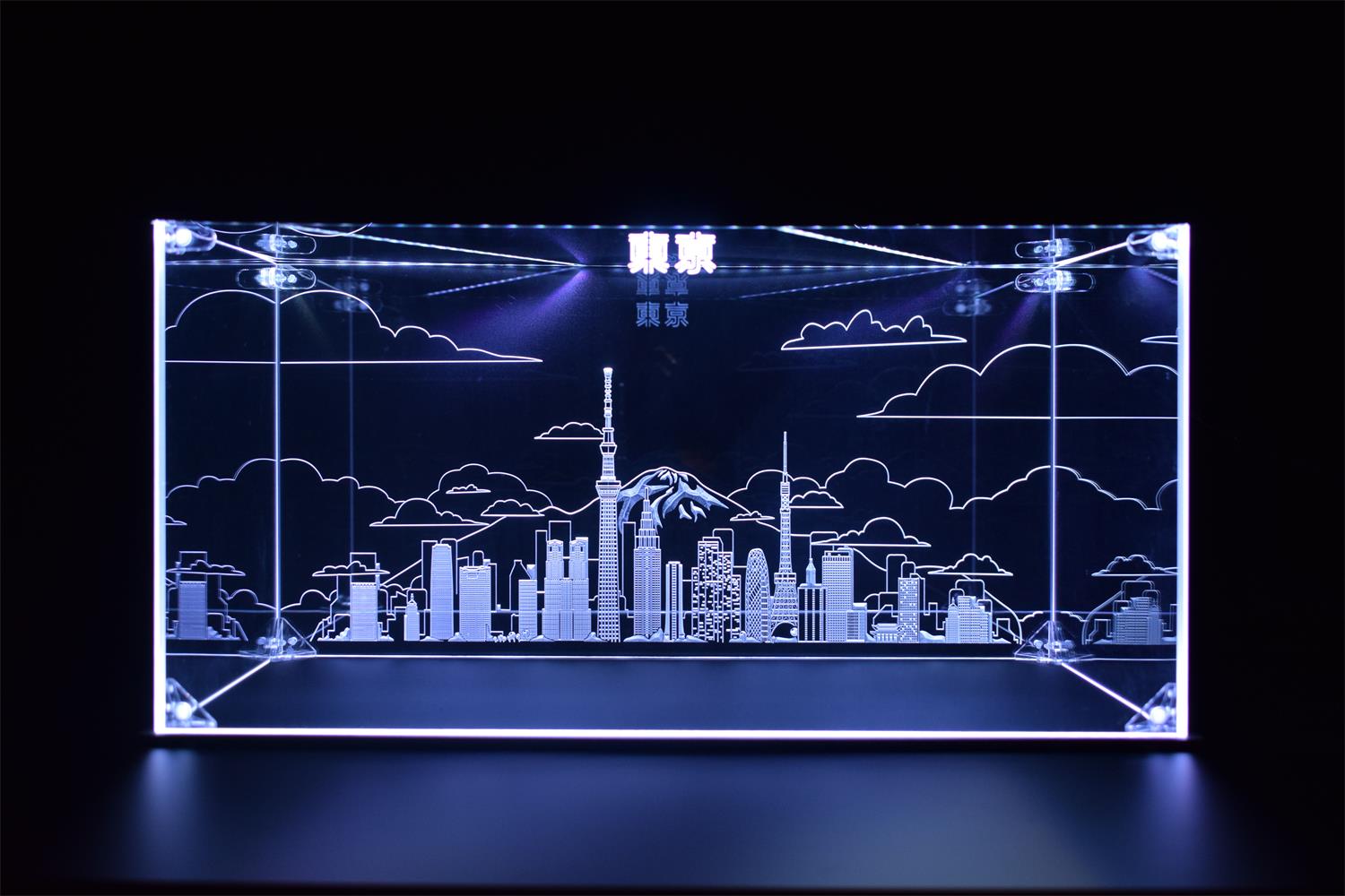 Tokyo Skyline LED Display Case for Diecast Scale Cars, Lego, Action Figures