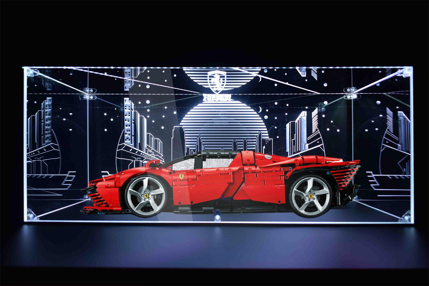 LED Display Case For Lego Ferrari 42143