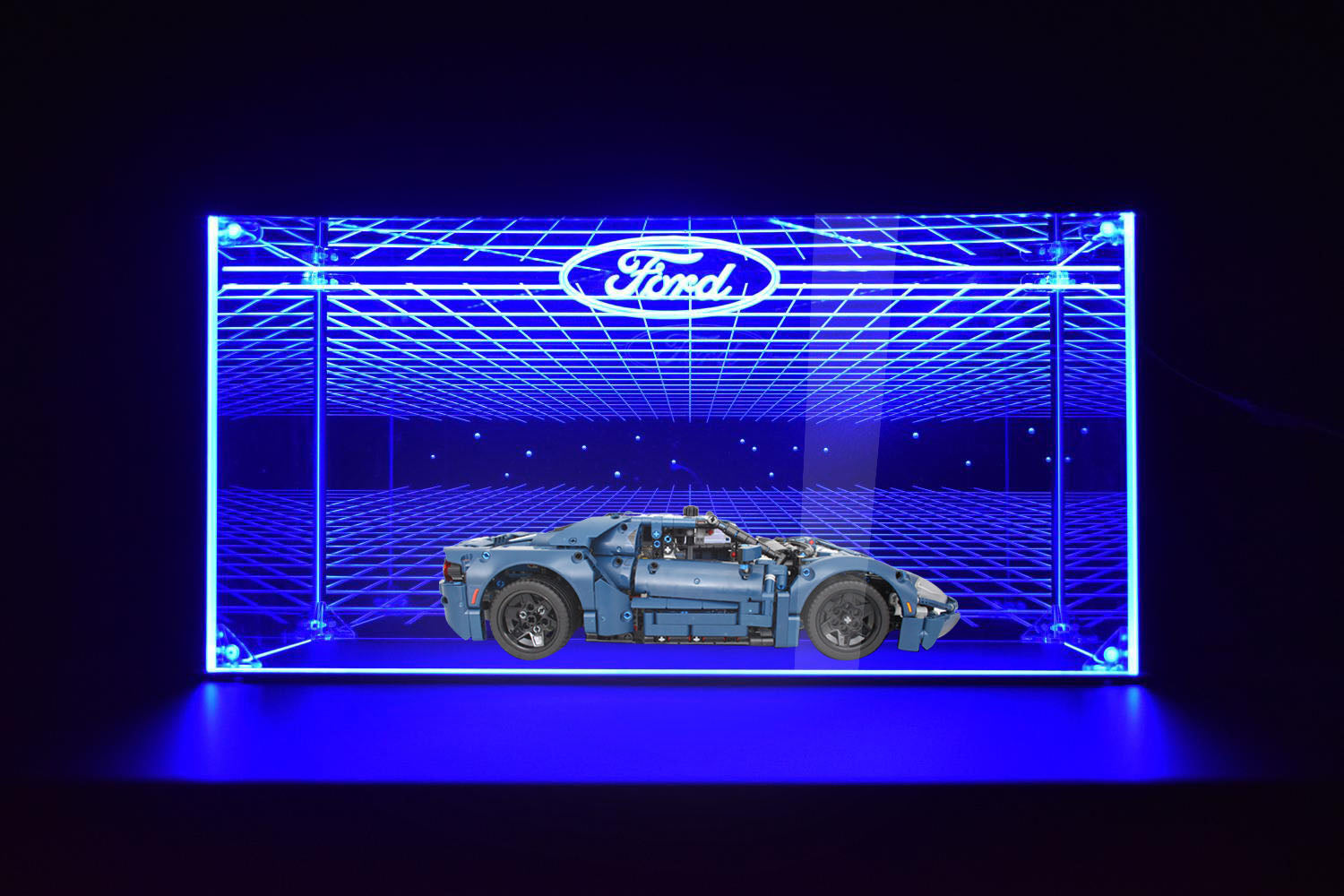 Custom Scale Car Models LED Display Case for Lego 42154 FORD GT