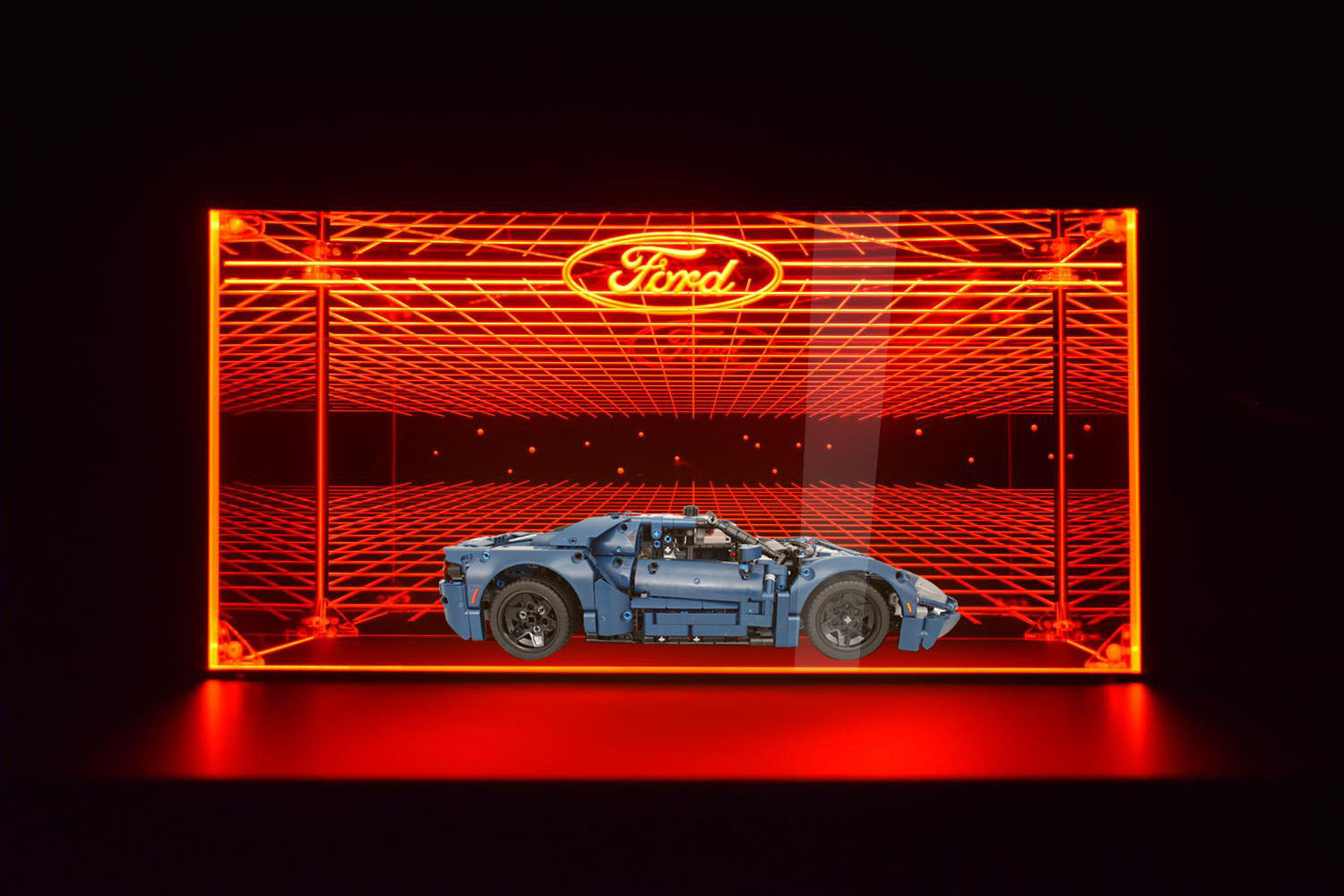 Custom Scale Car Models LED Display Case for Lego 42154 FORD GT