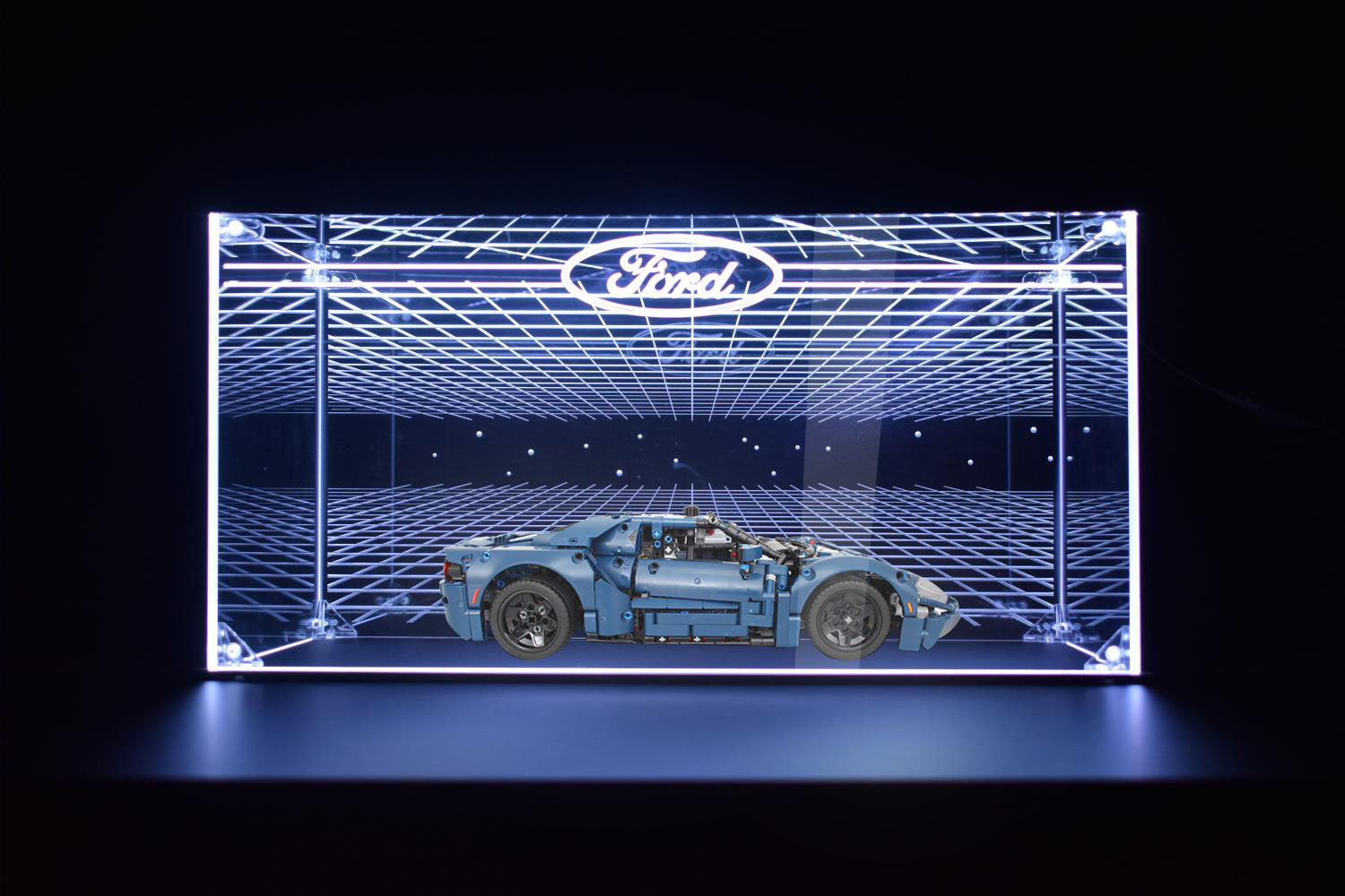 Custom Scale Car Models LED Display Case for Lego 42154 FORD GT