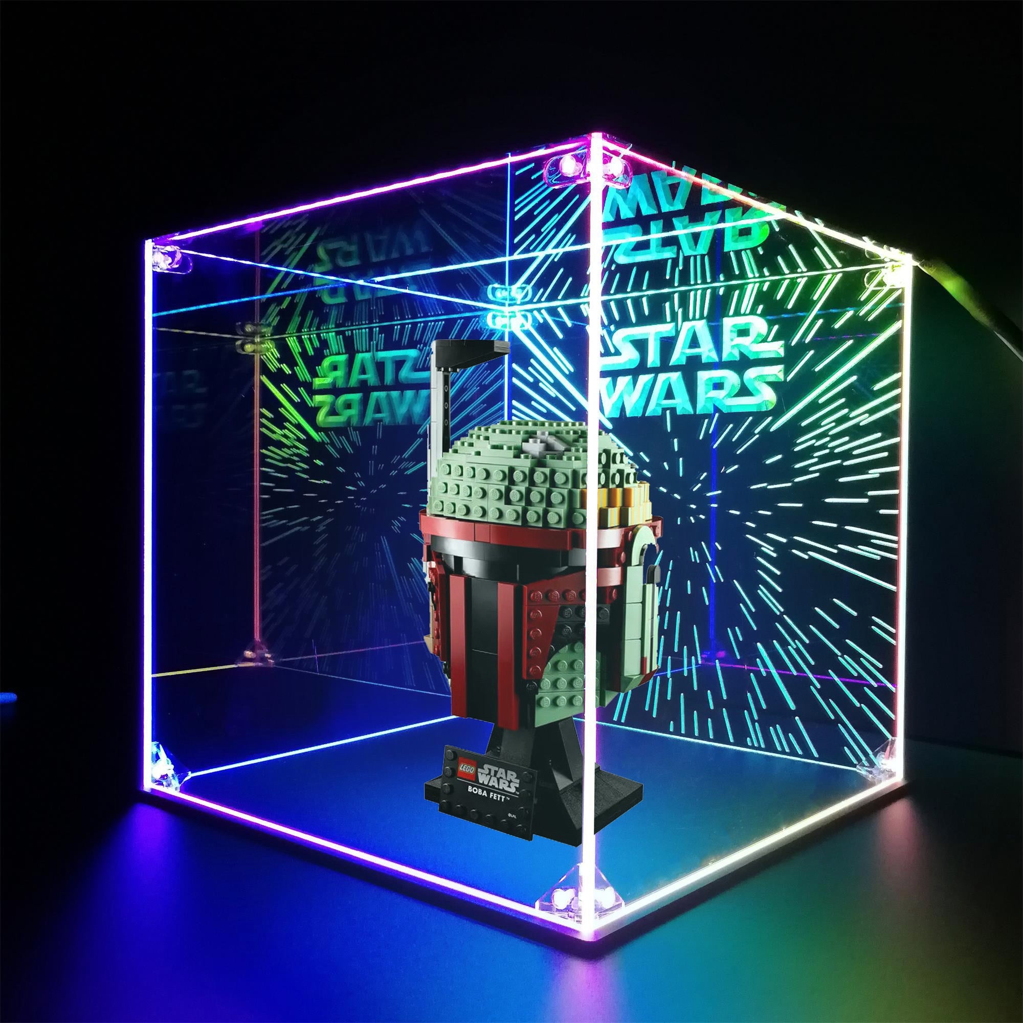 LED Display Case For Lego 75277 Boba Fett Helmet, Collectible Figures