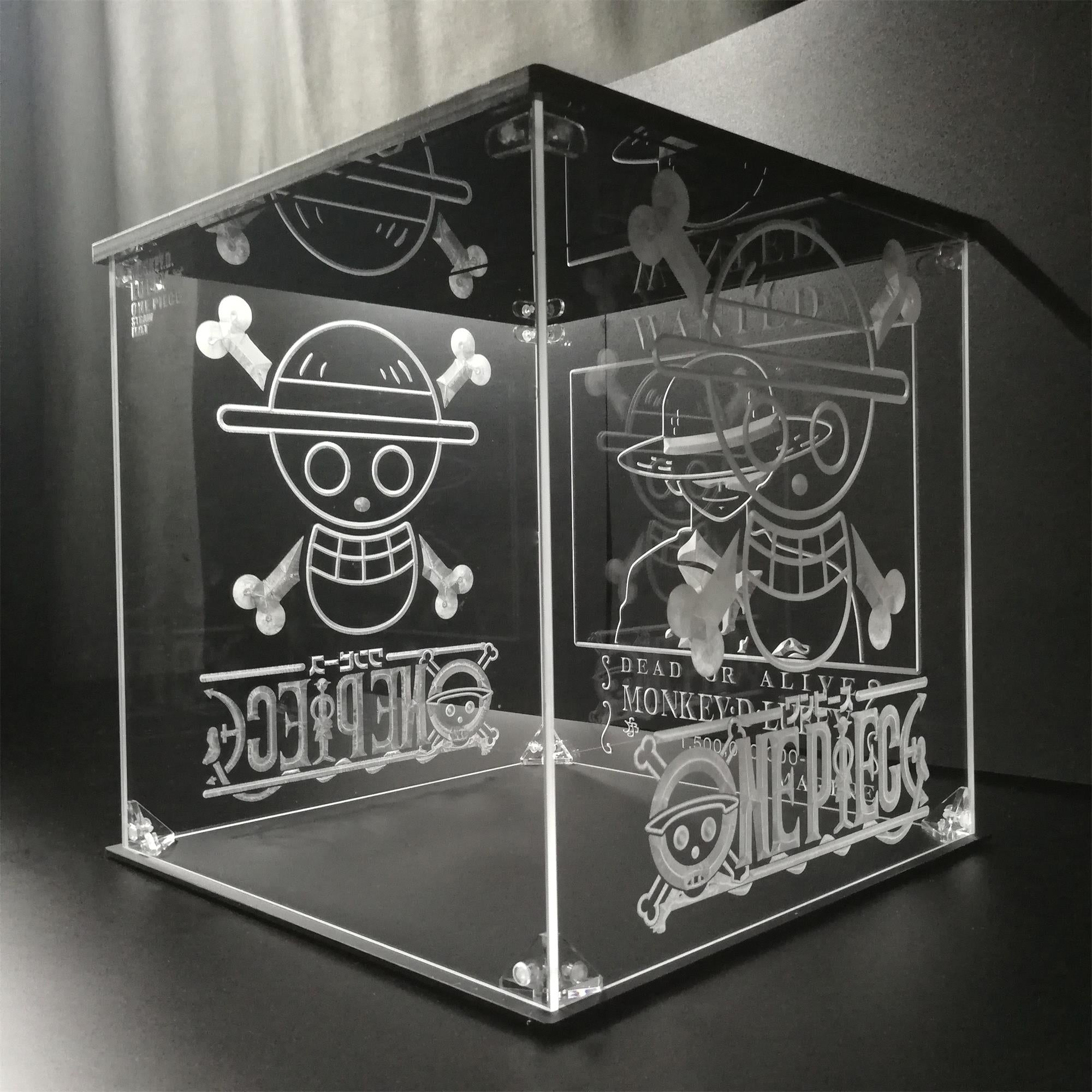 LED Display Case For Luffy Anime Action Figure, One Piece Collectible Figures