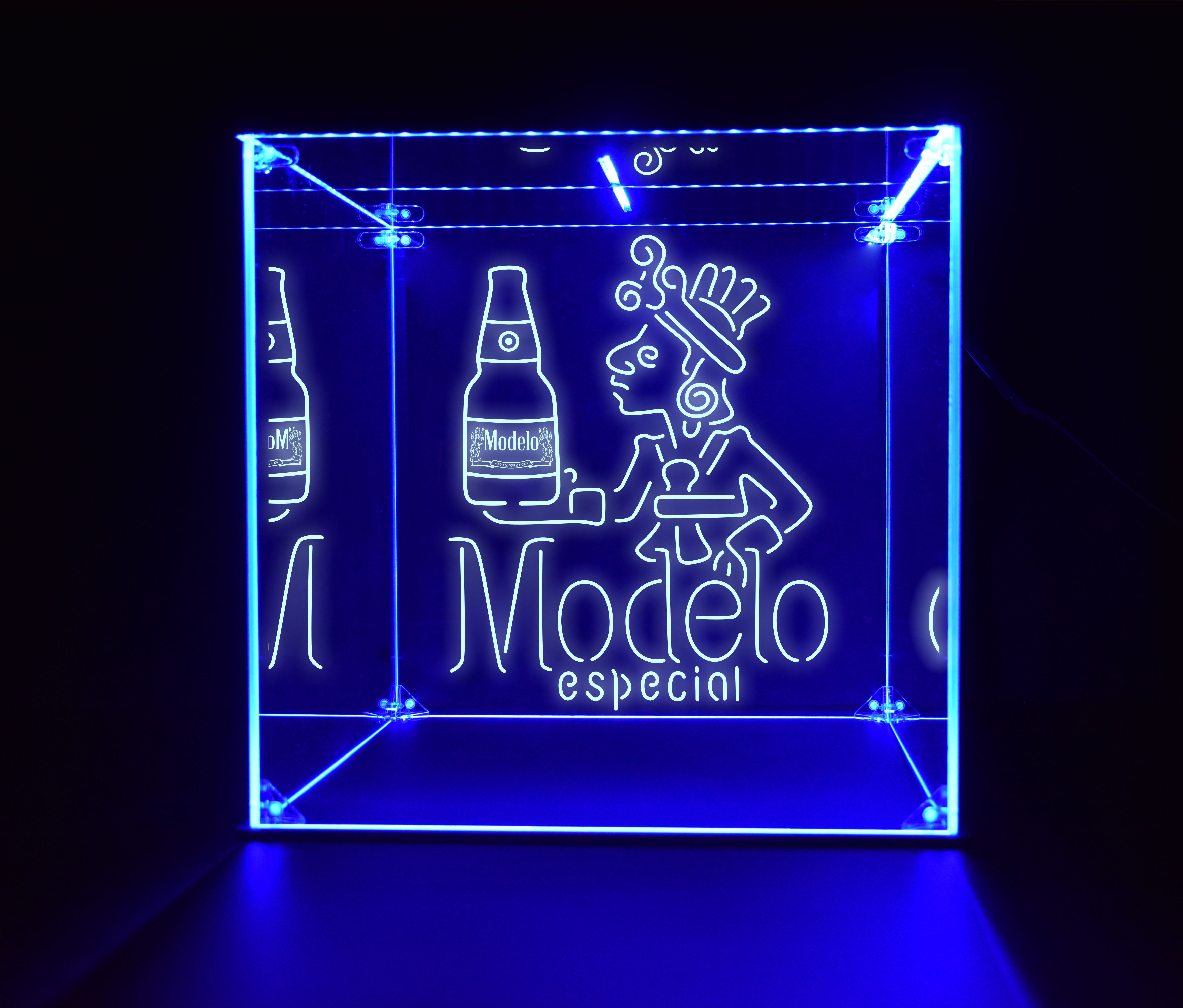 Wine, Champagne, Liquor, Beverage Bottle LED Display Case, Modelo Collection