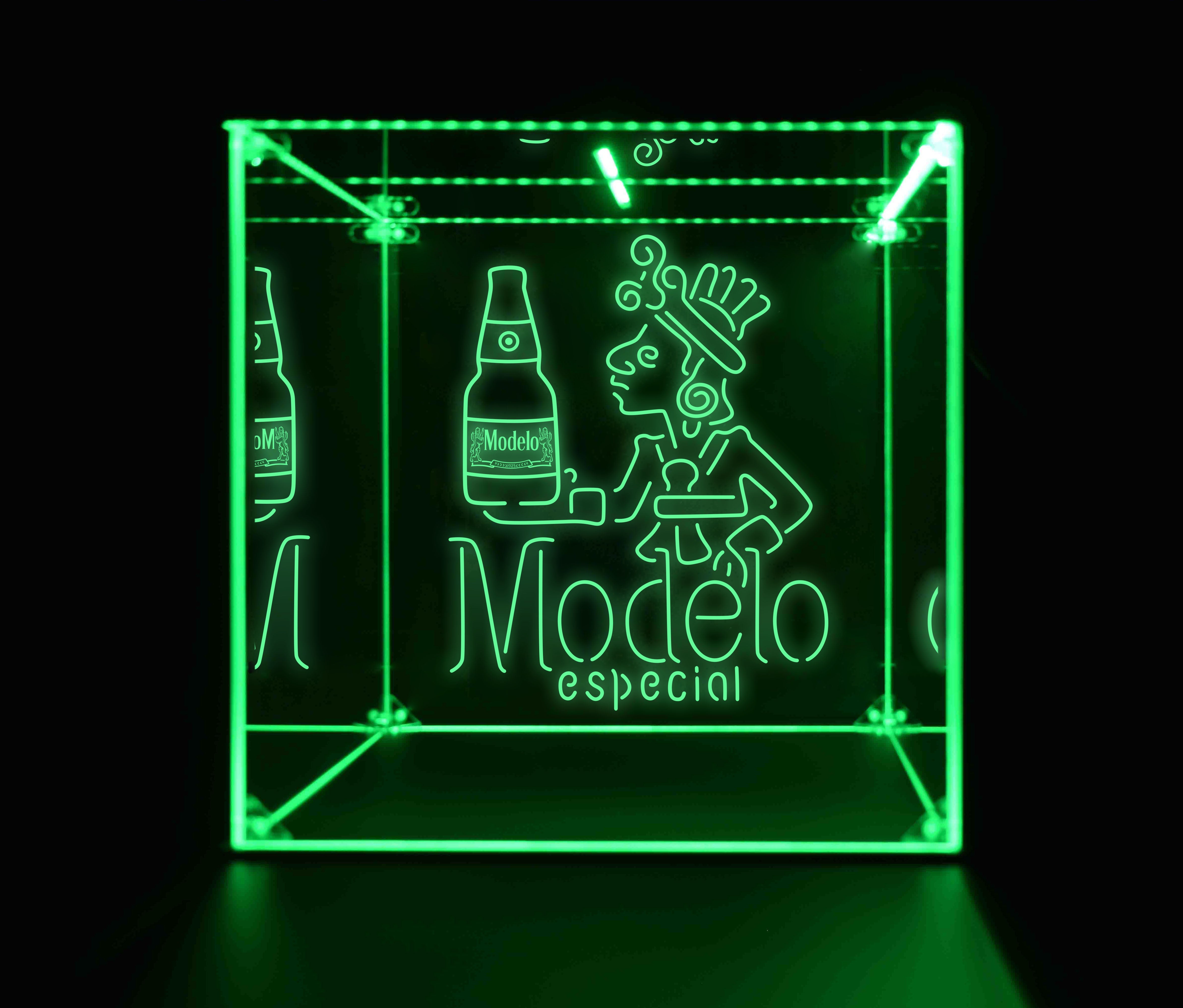 Wine, Champagne, Liquor, Beverage Bottle LED Display Case, Modelo Collection