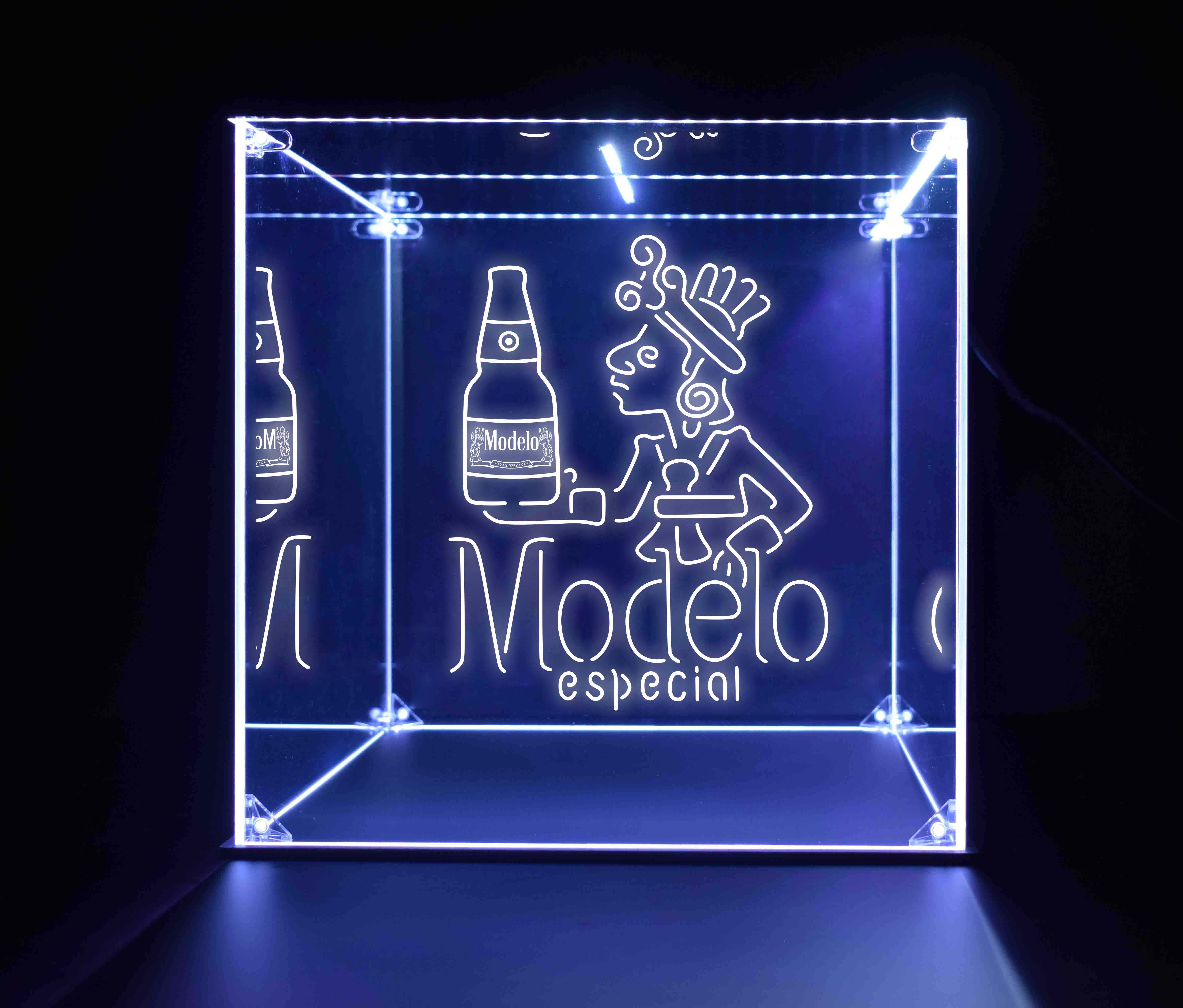 Wine, Champagne, Liquor, Beverage Bottle LED Display Case, Modelo Collection