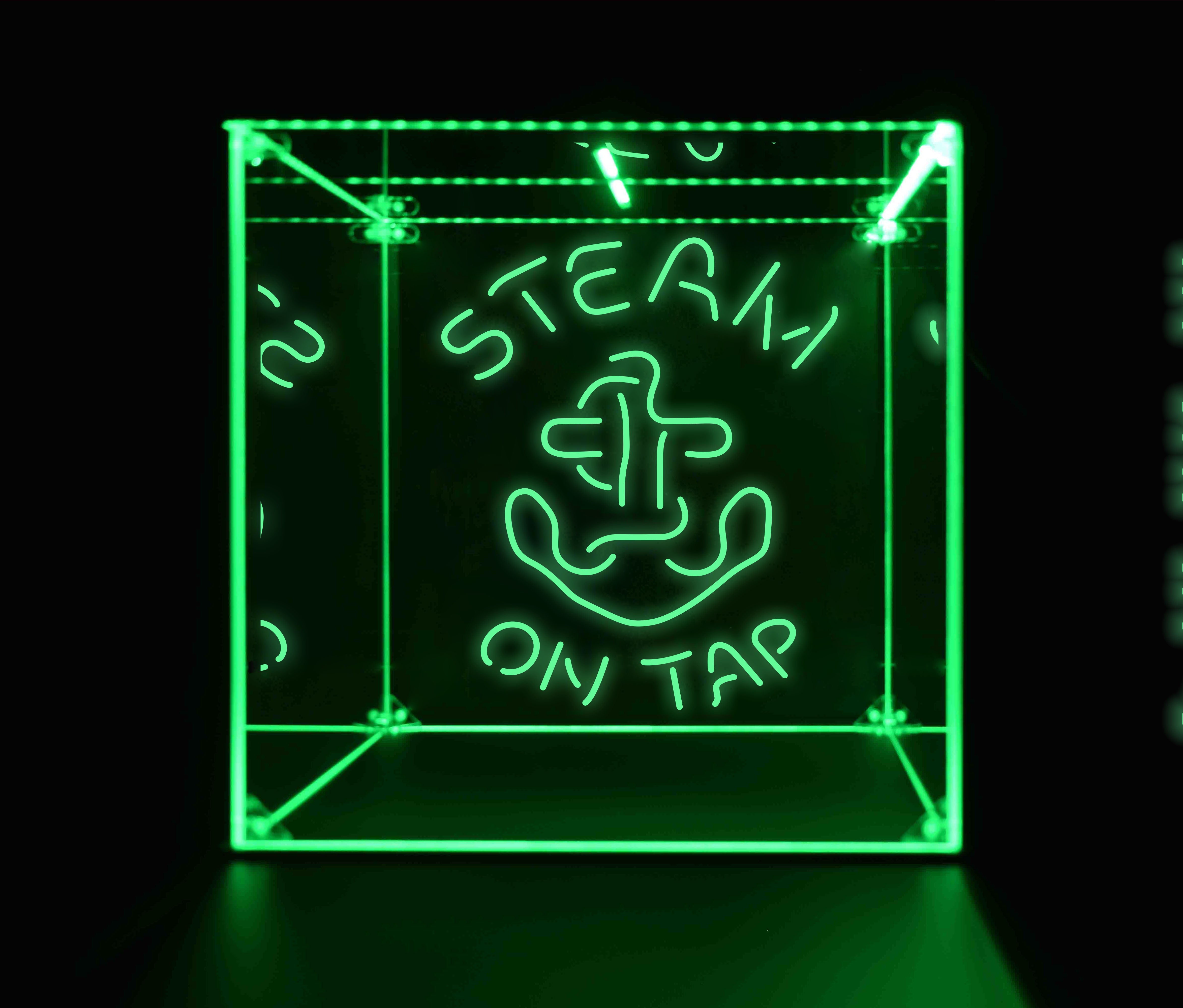 Wine, Champagne, Liquor, Beverage Bottle LED Display Case, Anchor Steam Collection