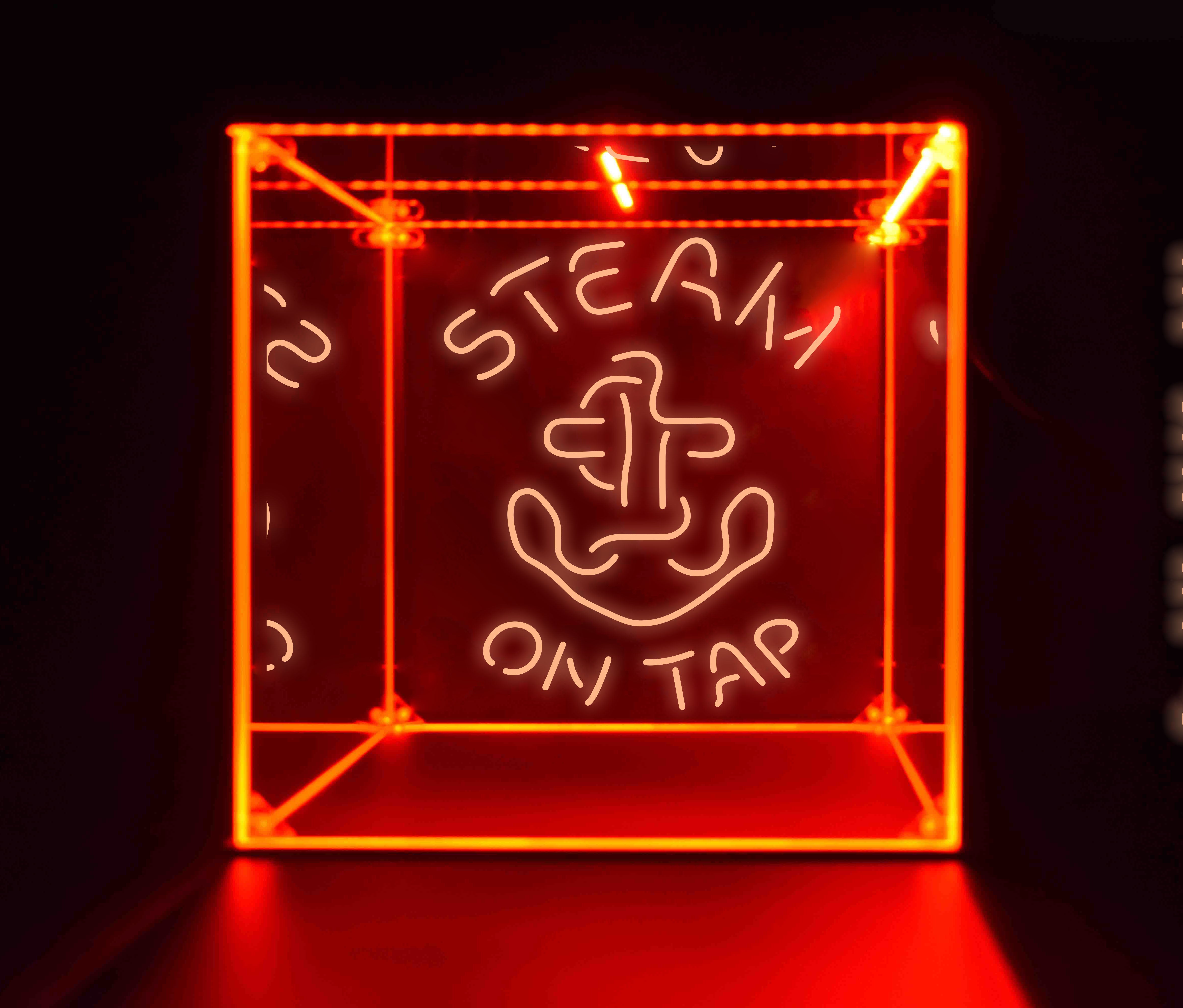 Wine, Champagne, Liquor, Beverage Bottle LED Display Case, Anchor Steam Collection