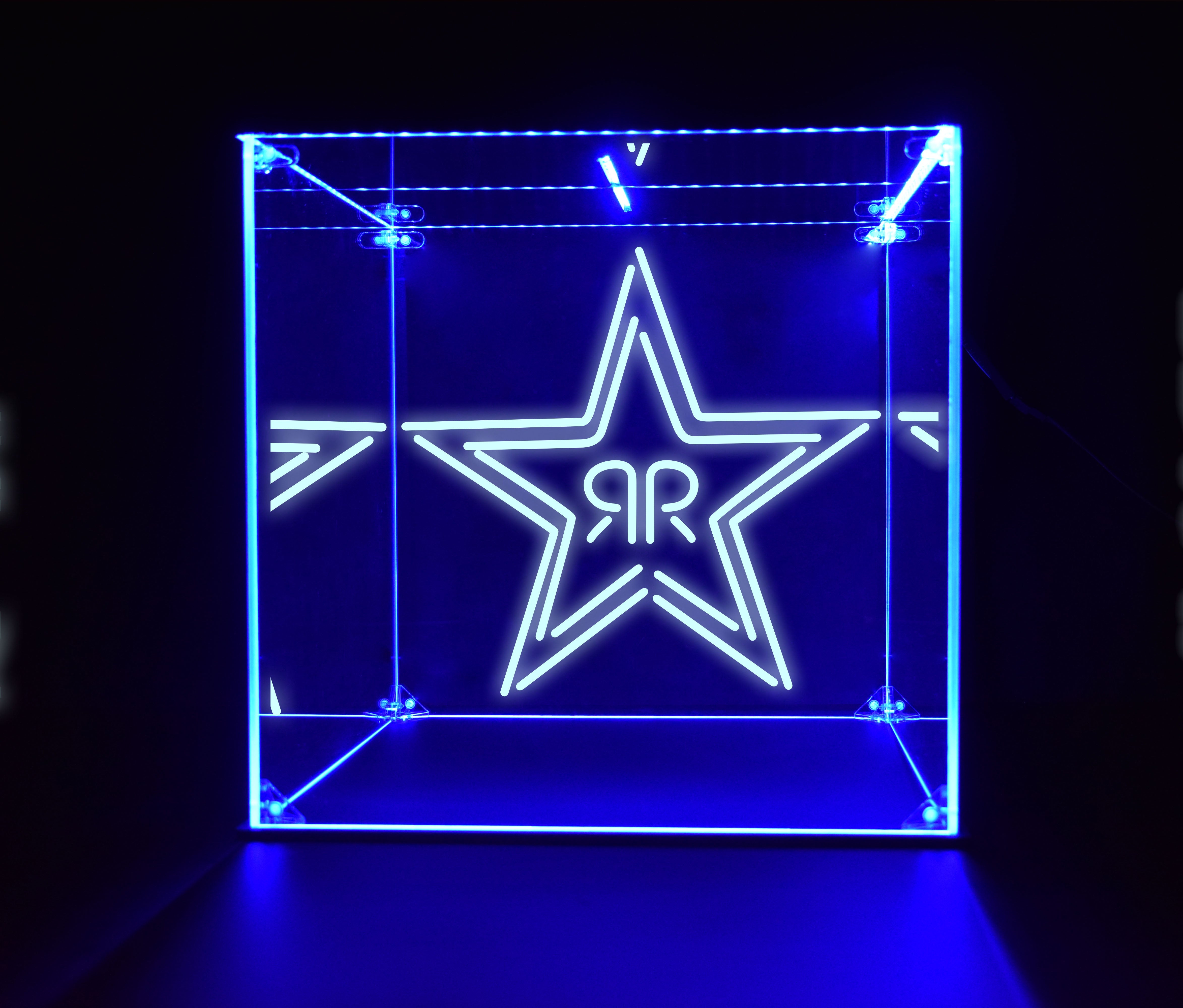 Wine, Champagne, Liquor, Beverage Bottle LED Display Case, Rockstar Collection