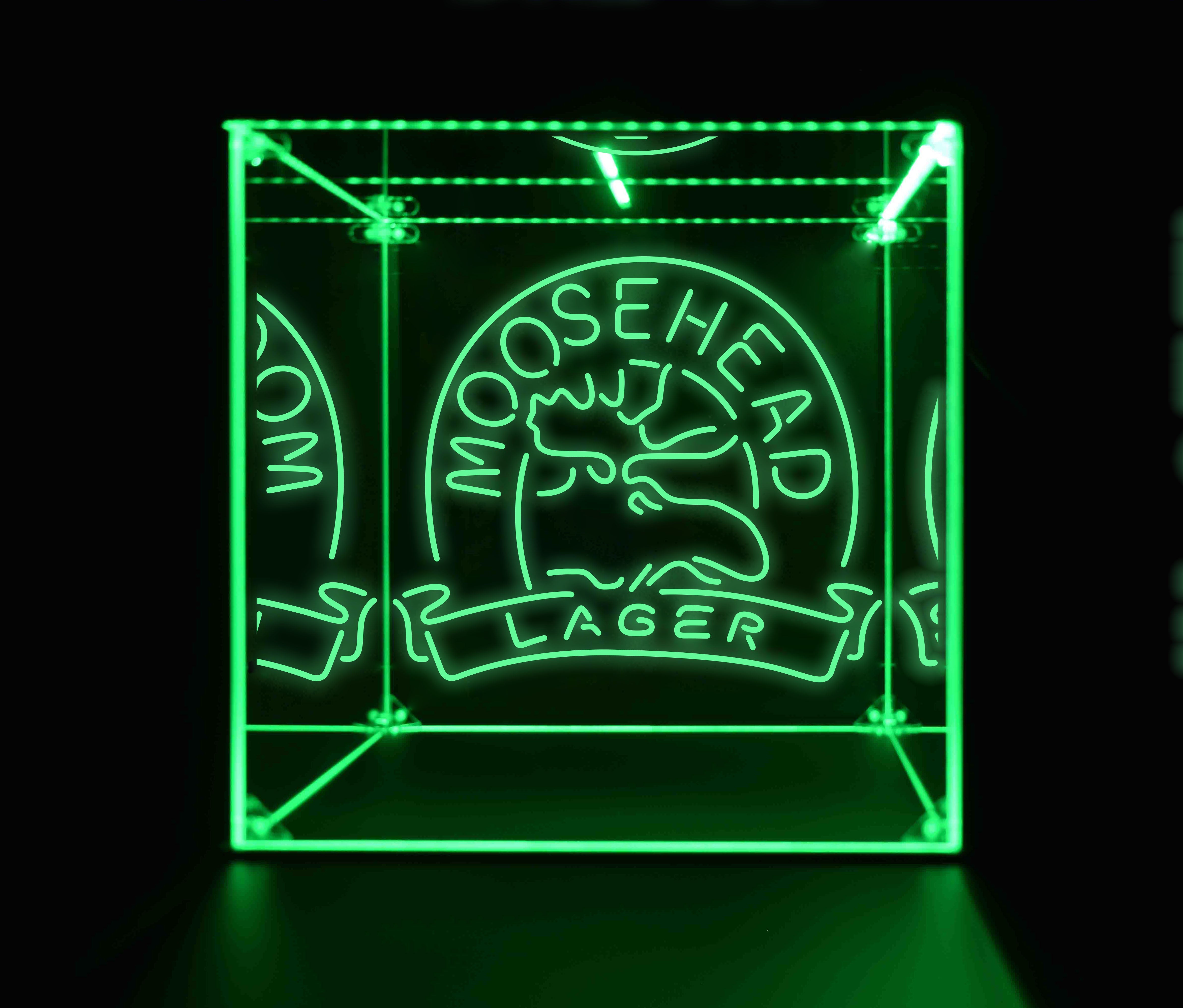 Wine, Champagne, Liquor, Beverage Bottle LED Display Case, Moosehead Collection