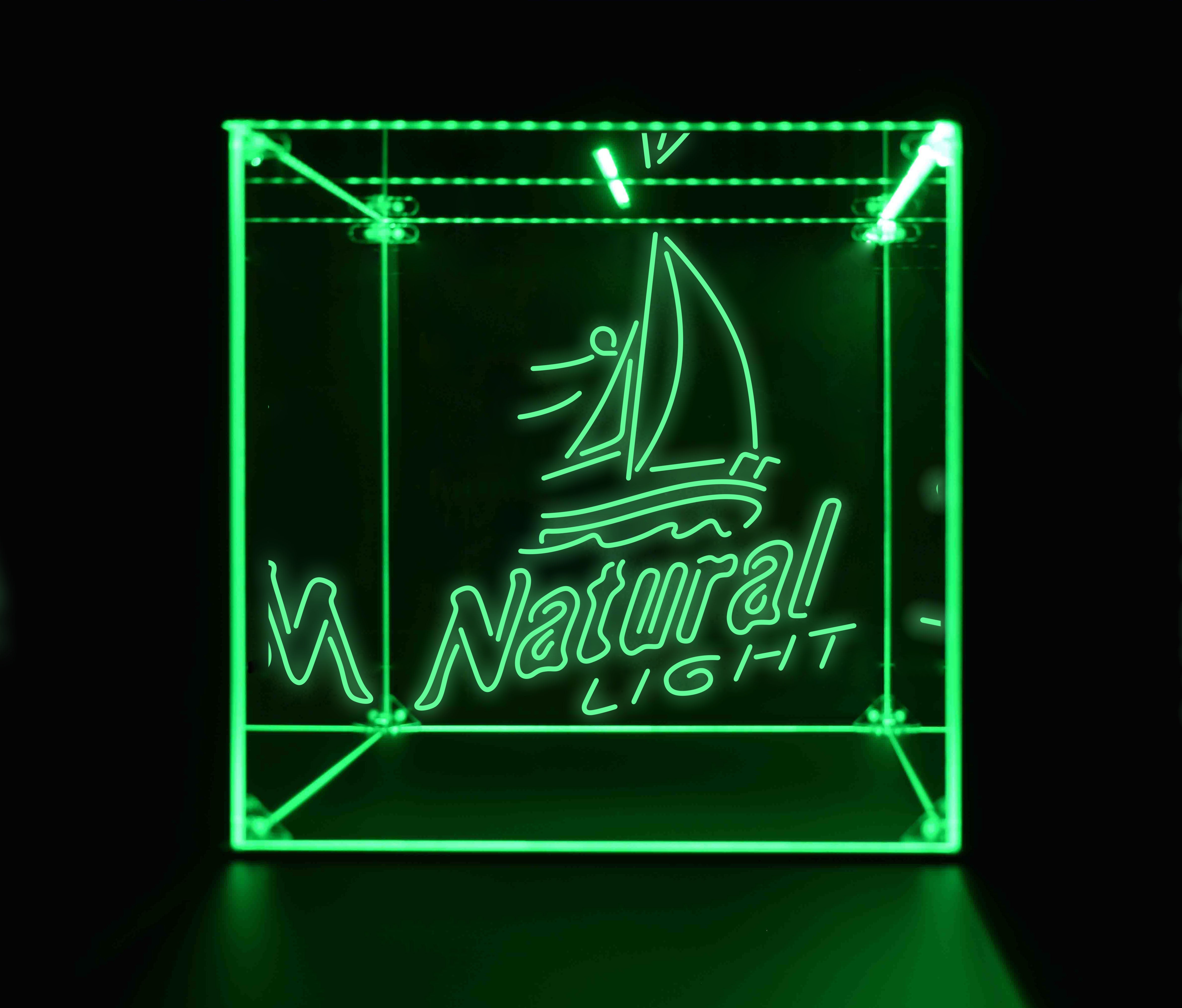 Wine, Champagne, Liquor, Beverage Bottle LED Display Case, Natural Light Sailboat Collection