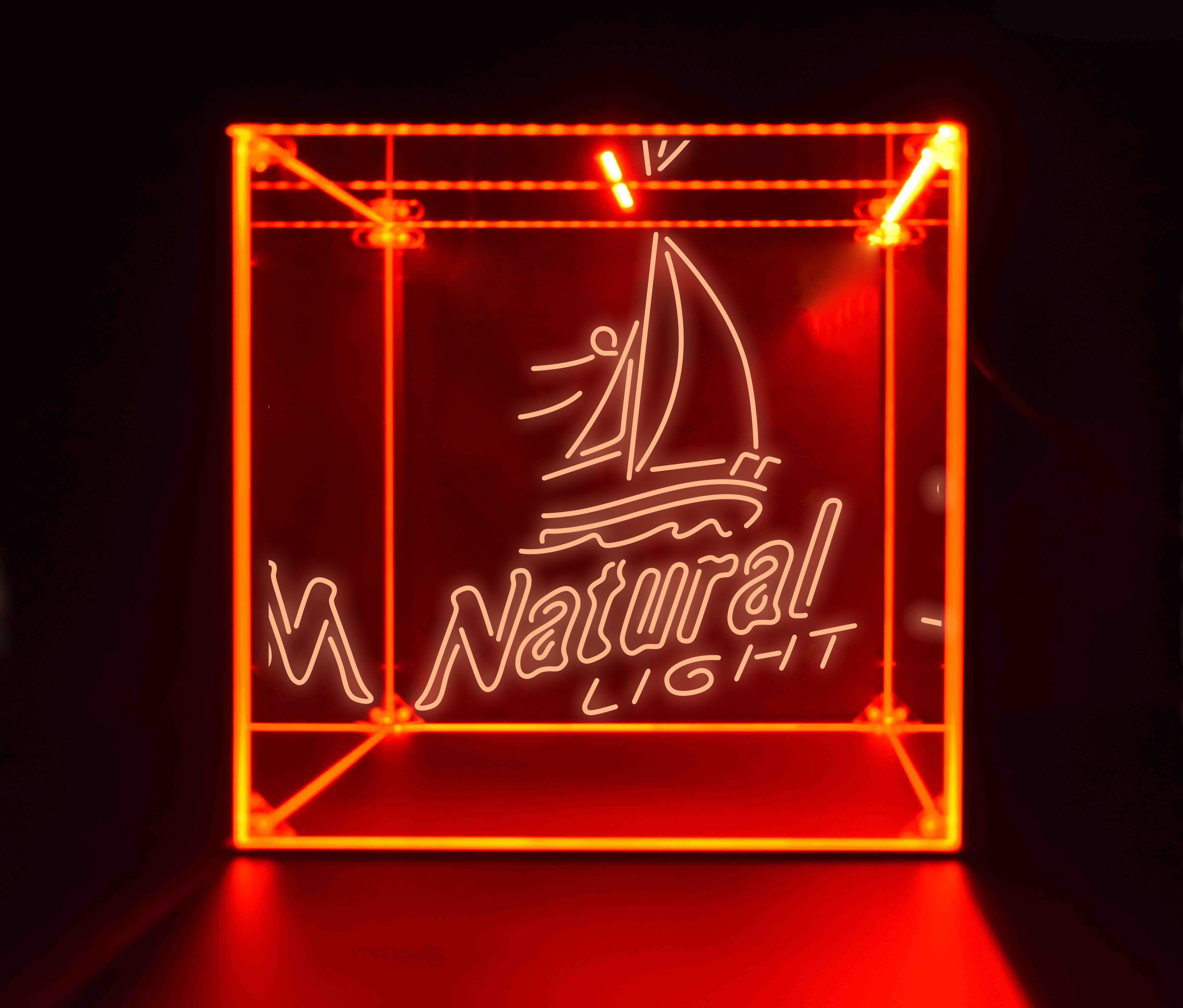 Wine, Champagne, Liquor, Beverage Bottle LED Display Case, Natural Light Sailboat Collection