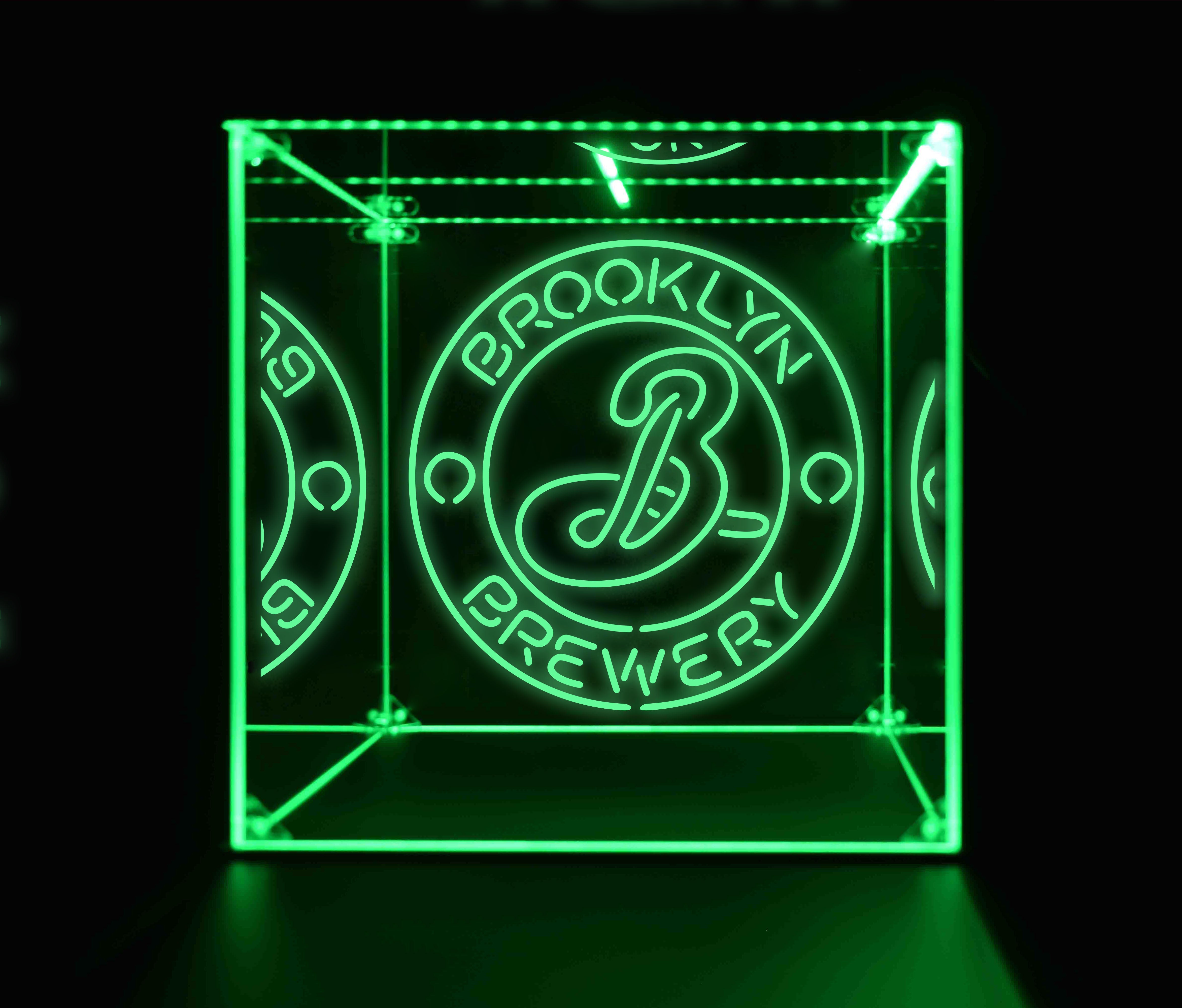 Wine, Champagne, Liquor, Beverage Bottle LED Display Case, Brooklyn Brewery Collection