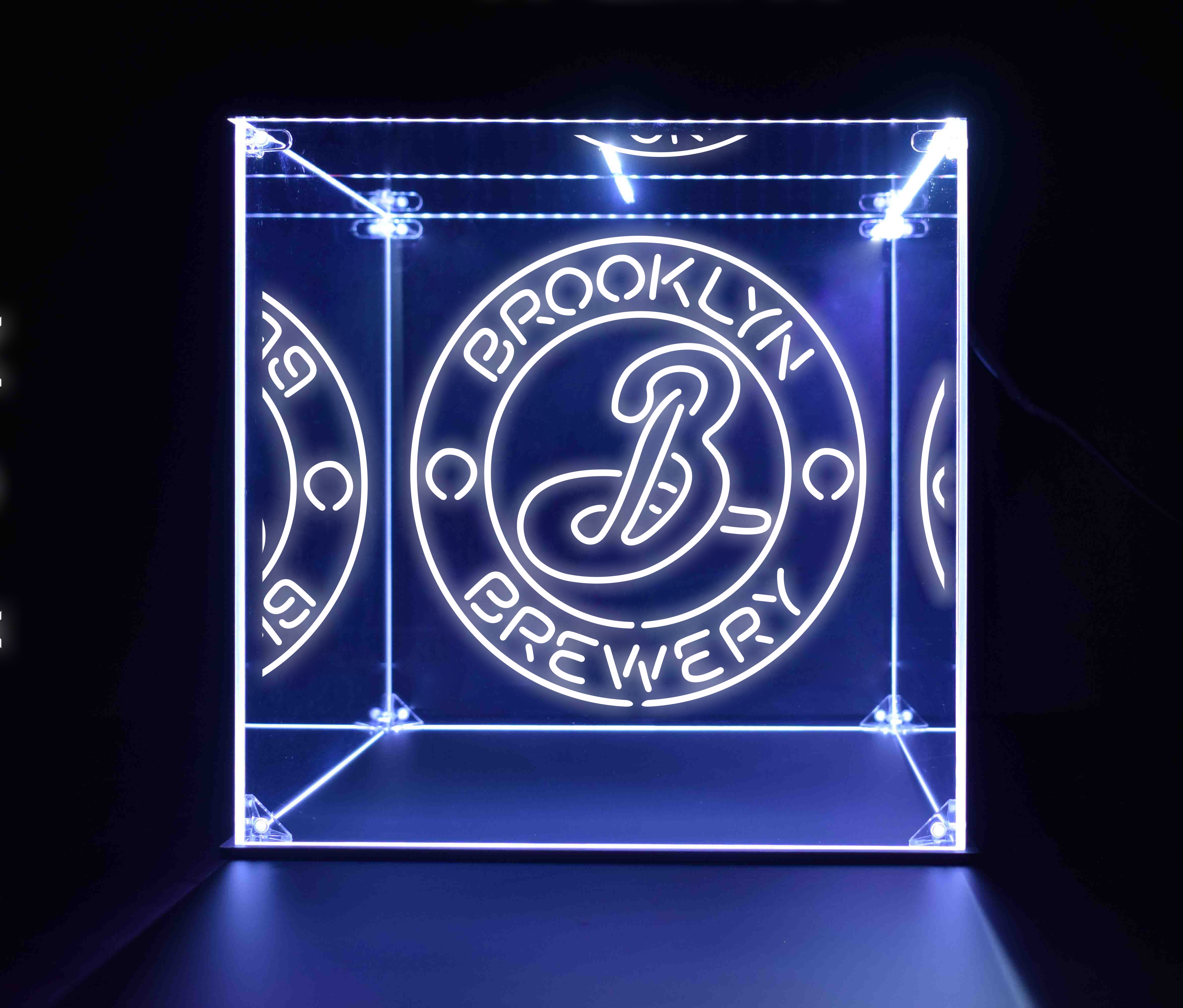 Wine, Champagne, Liquor, Beverage Bottle LED Display Case, Brooklyn Brewery Collection