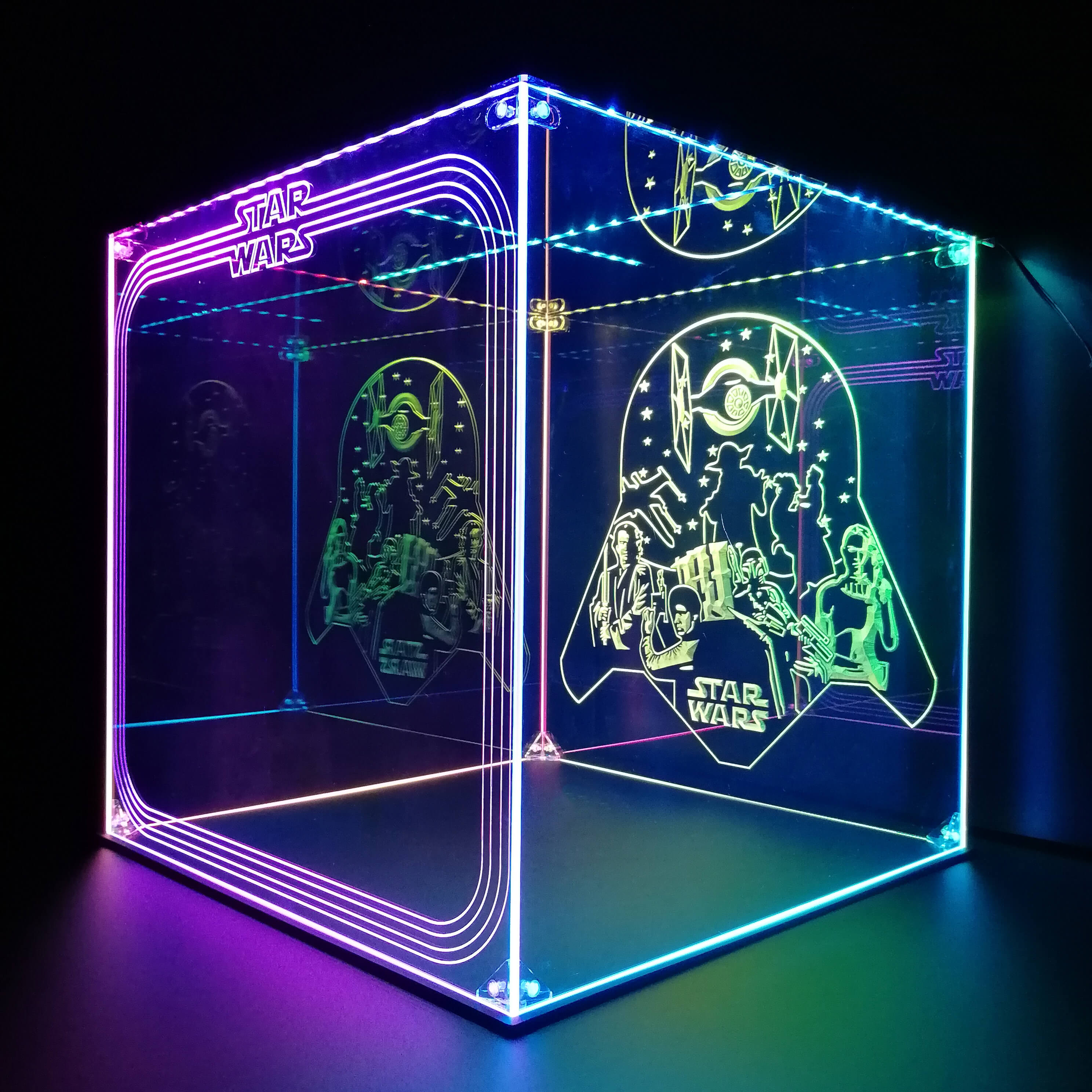 Custom LED Display Case For Lego Star Wars Sets, Lego Helmet, Collectible Figures