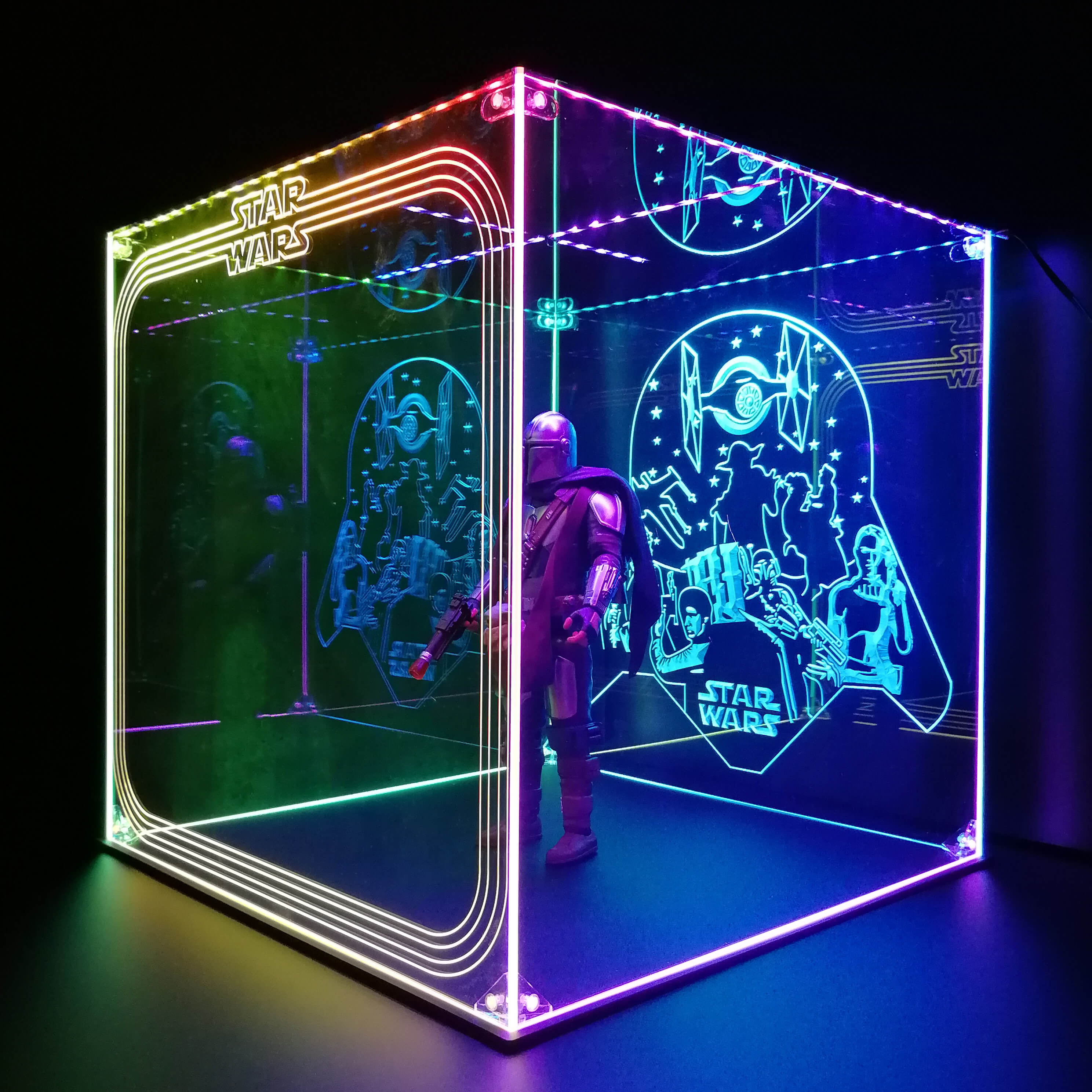 Custom LED Display Case For Lego Star Wars Sets, Lego Helmet, Collectible Figures