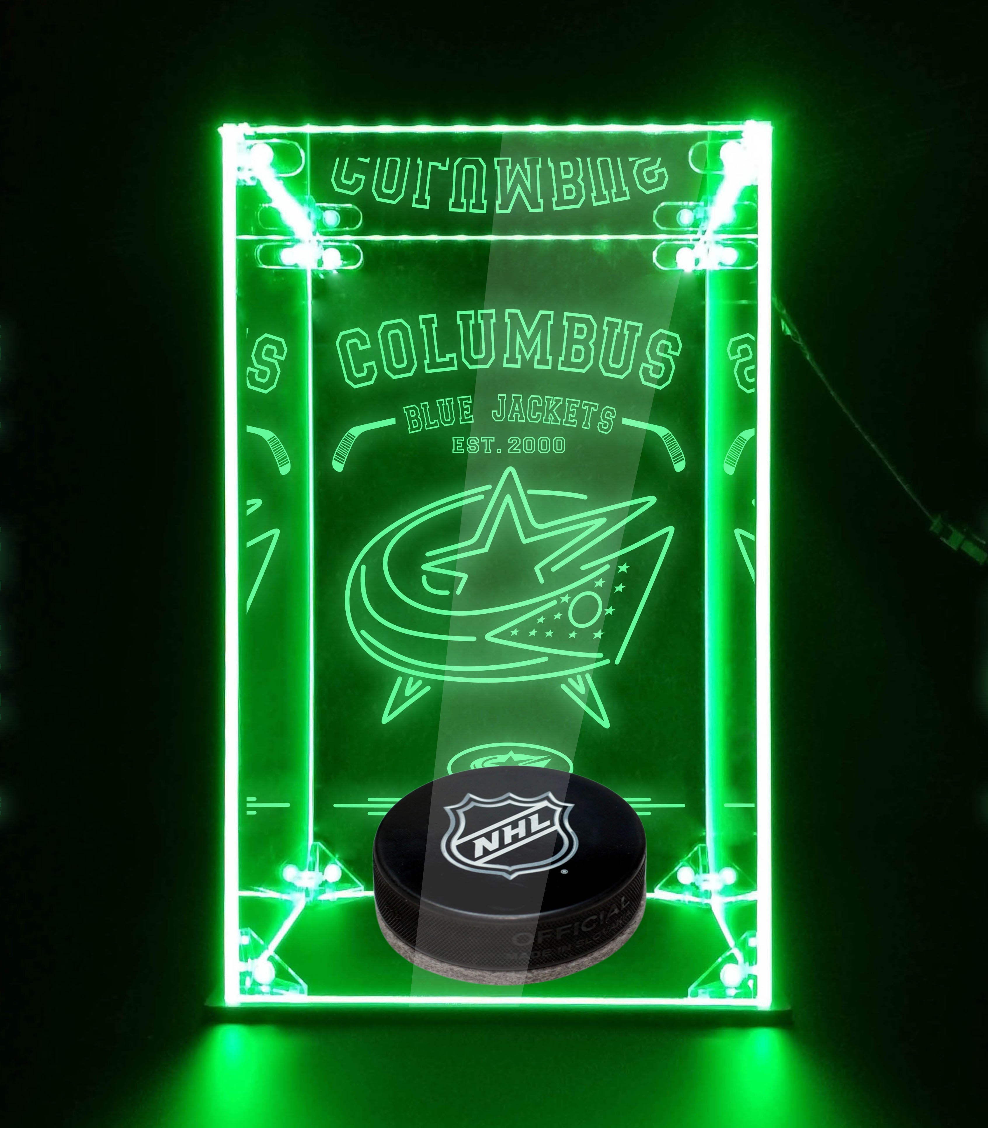 LED Display Case For Columbus Blue Jackets Sports Memorabilia