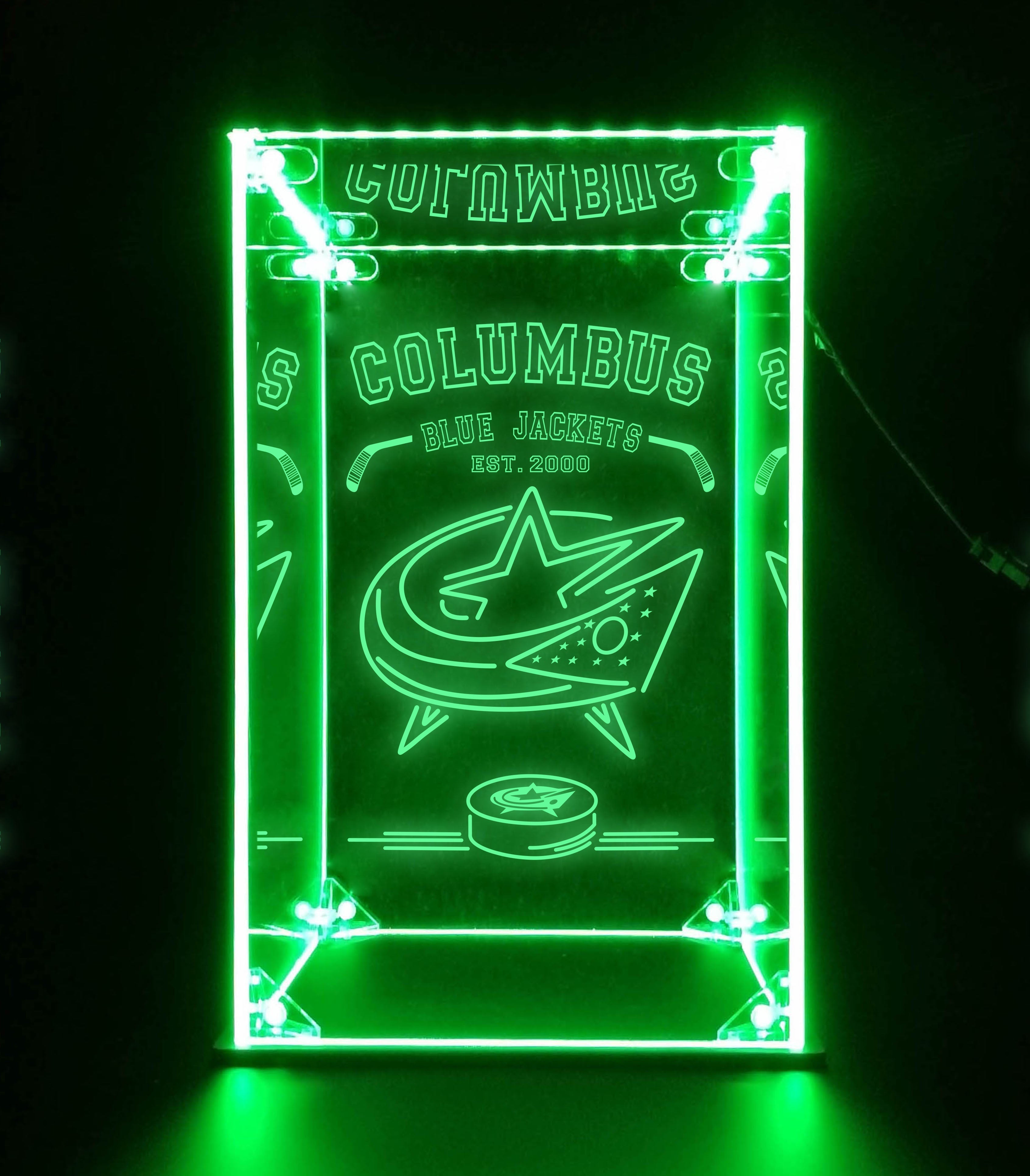 LED Display Case For Columbus Blue Jackets Sports Memorabilia